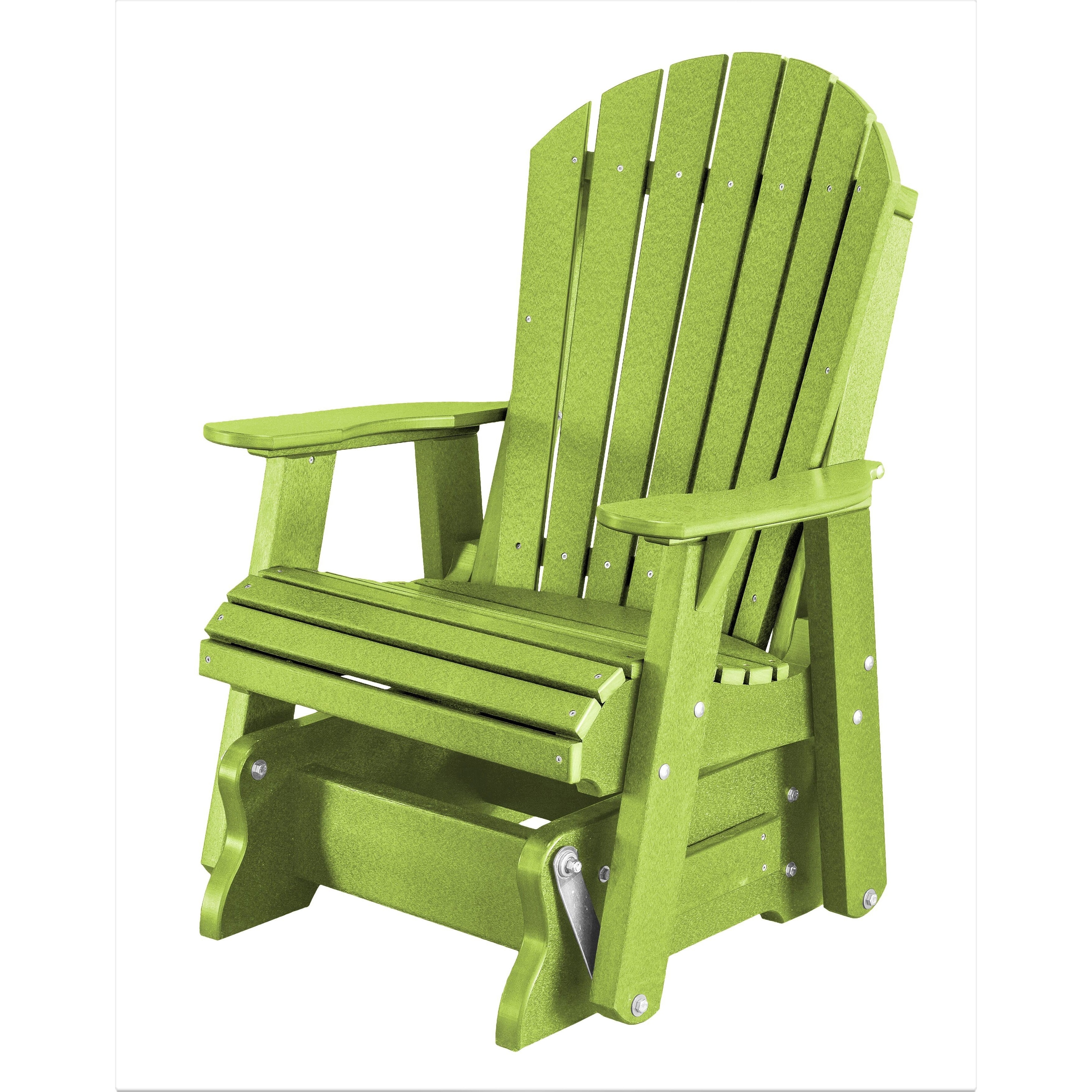 poly wood porch rocker glider outdoor single adirondack chair duraweather