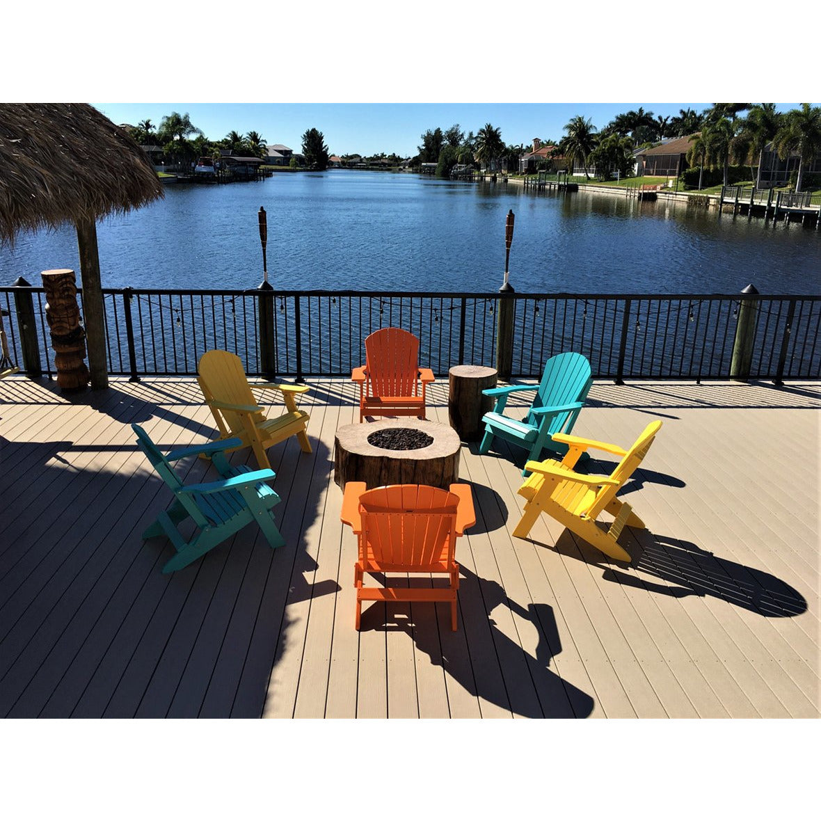 Folding Adirondack Chairs Set of 4 King-Size