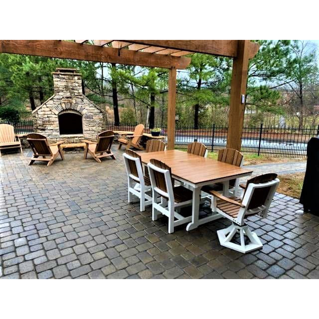 7-Piece Plantation Dining Table Set With Two Swivels