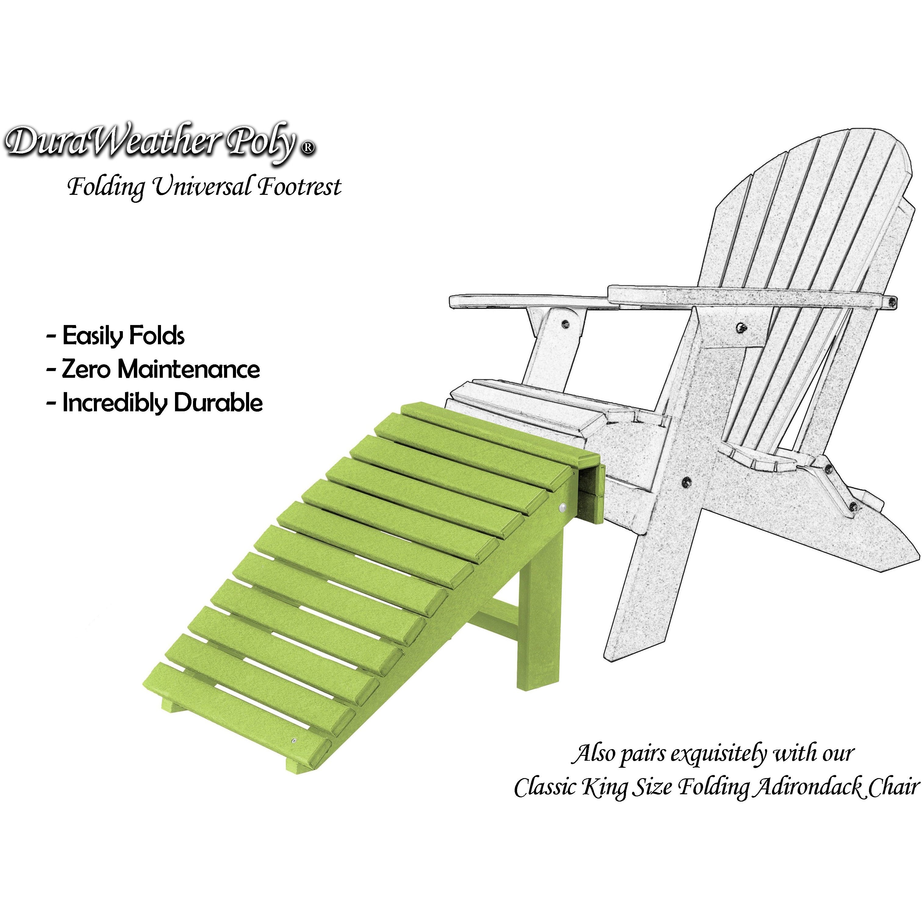 Universal Folding Ottoman Footrest - Ships Fully Assembled