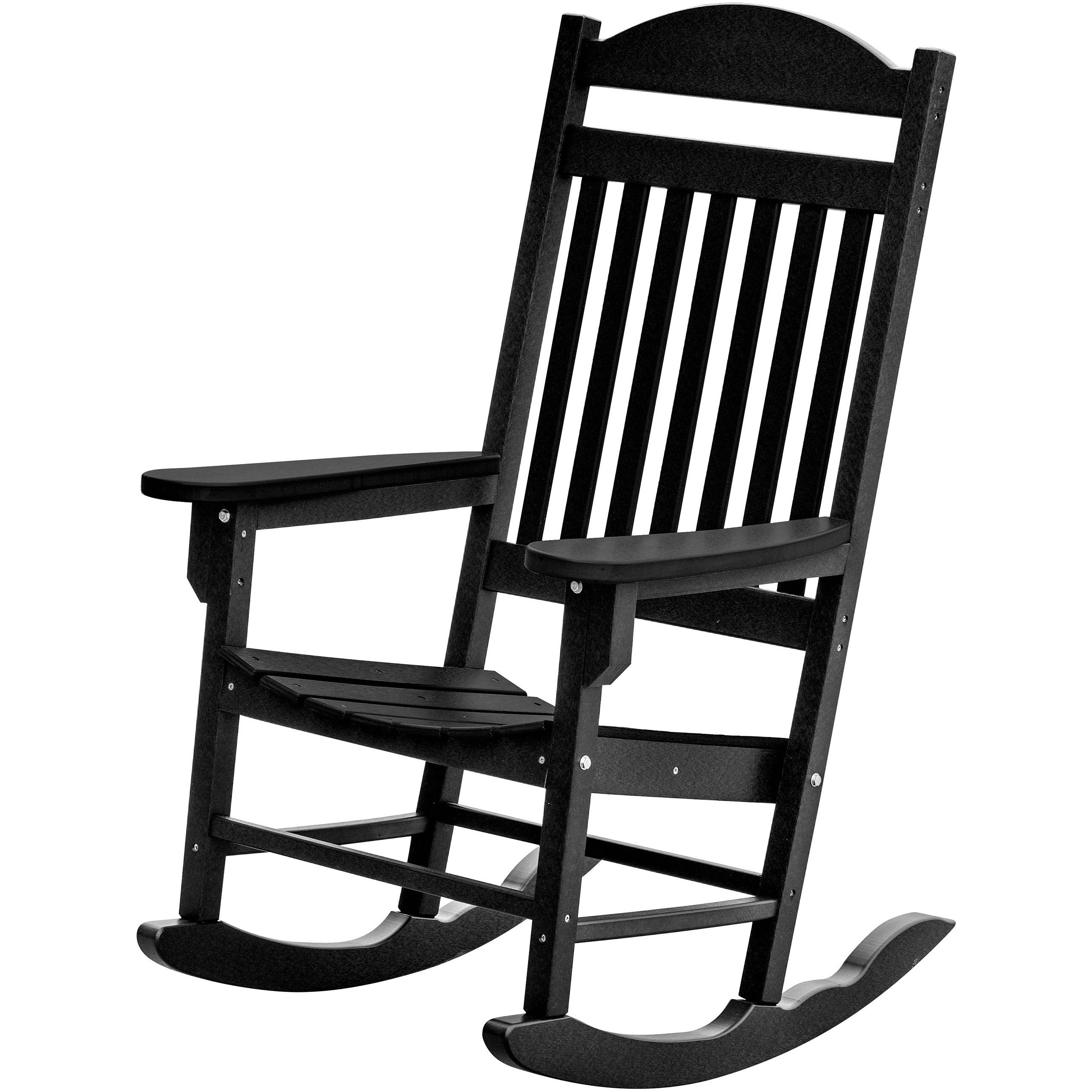 Set of 2 Mission Porch Rockers with Fan Side Table