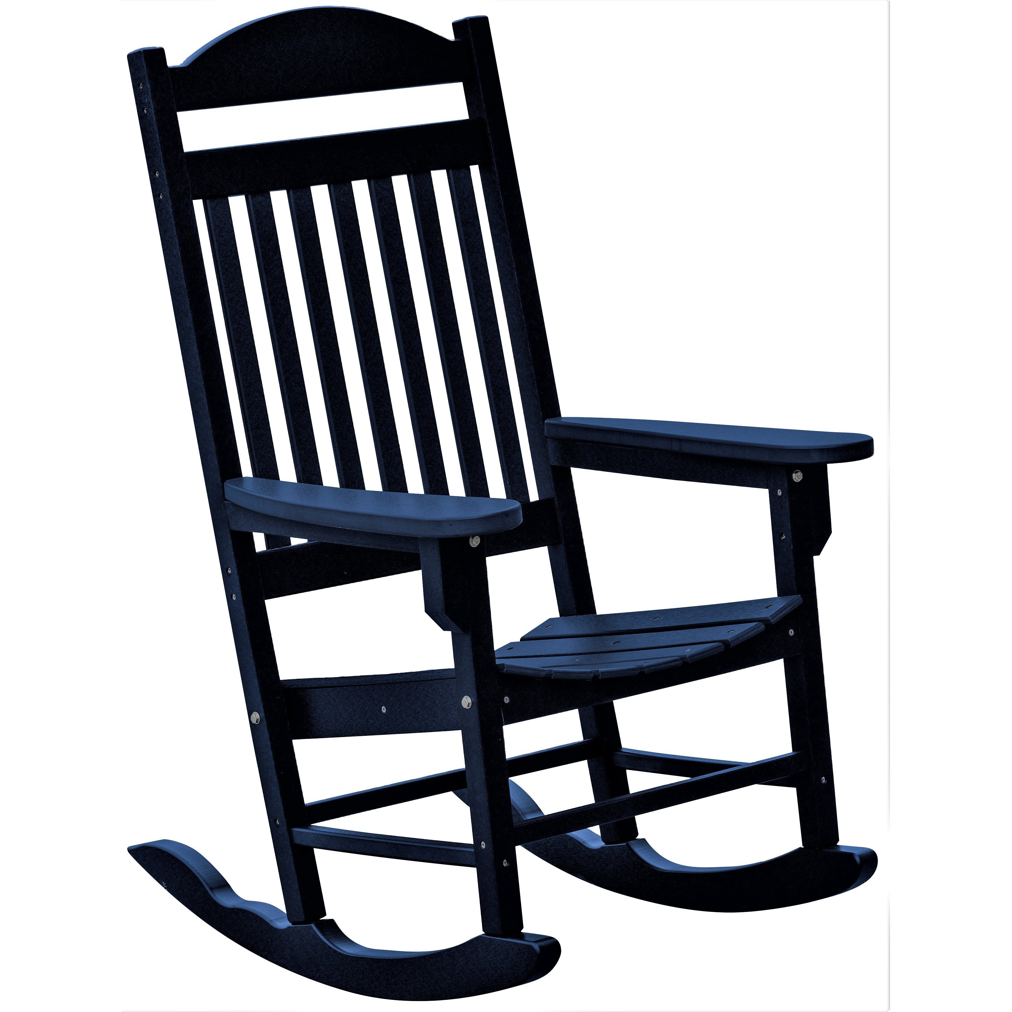 Set of 2 Mission Porch Rockers with Fan Side Table