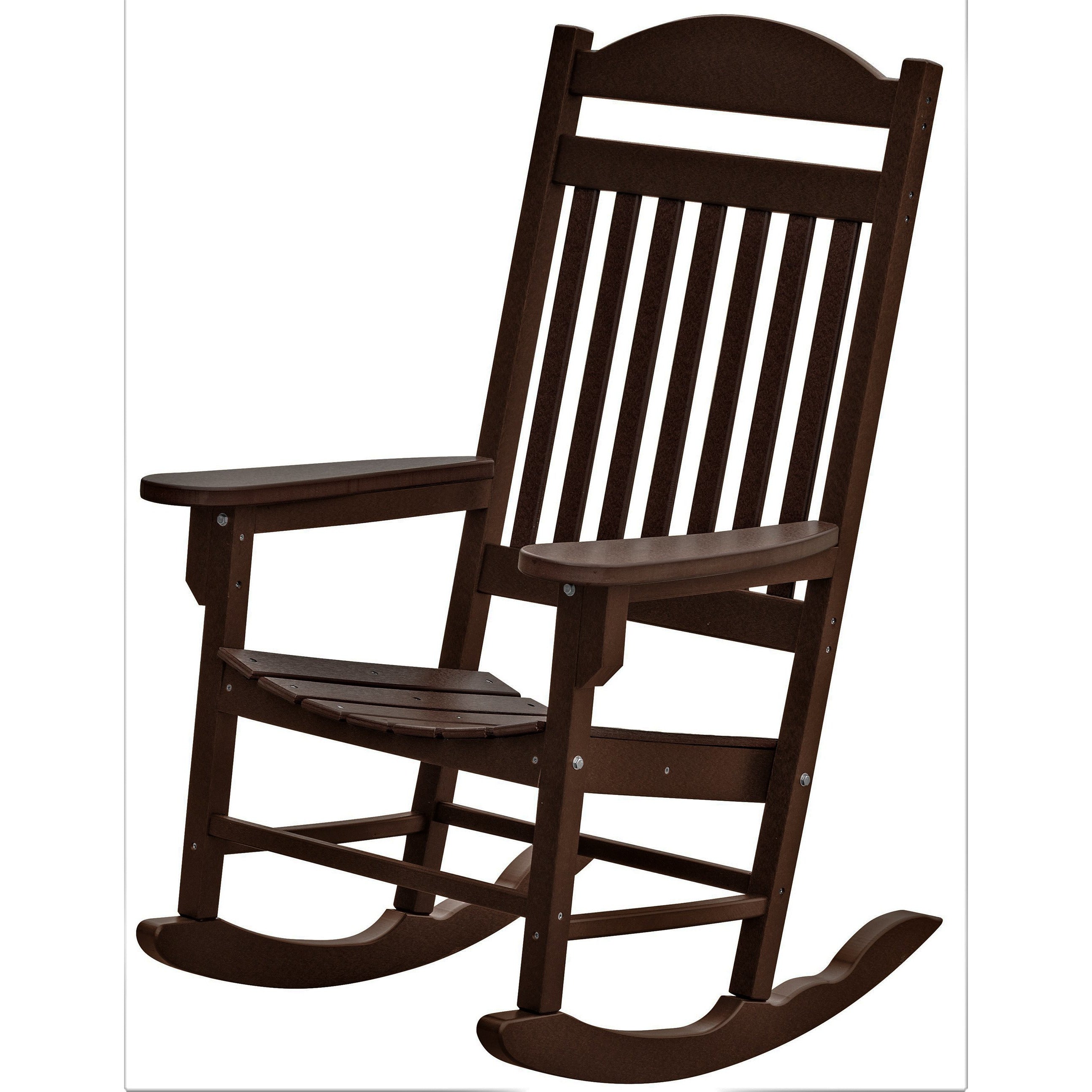 Set of 2 Mission Porch Rockers with Fan Side Table