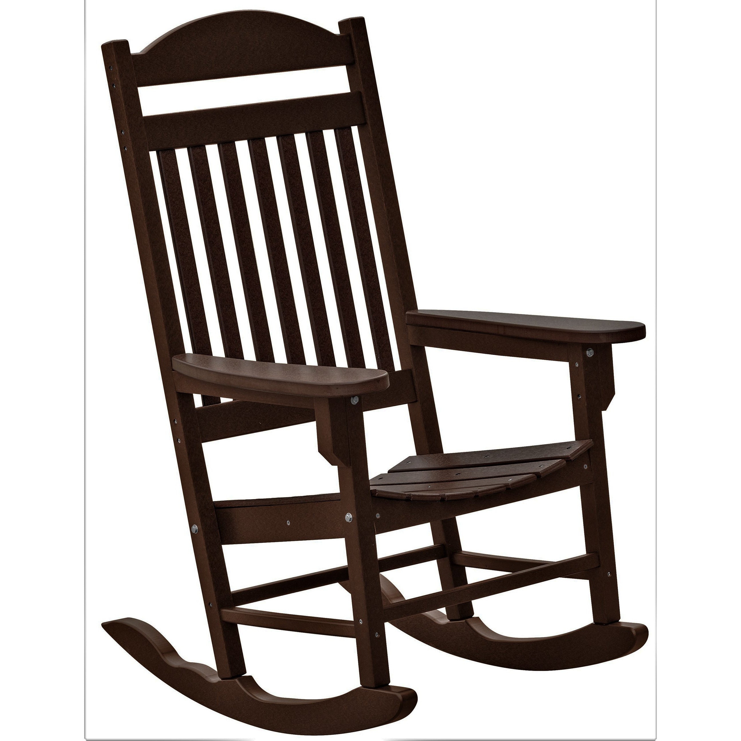 Set of 2 Mission Porch Rockers with Fan Side Table