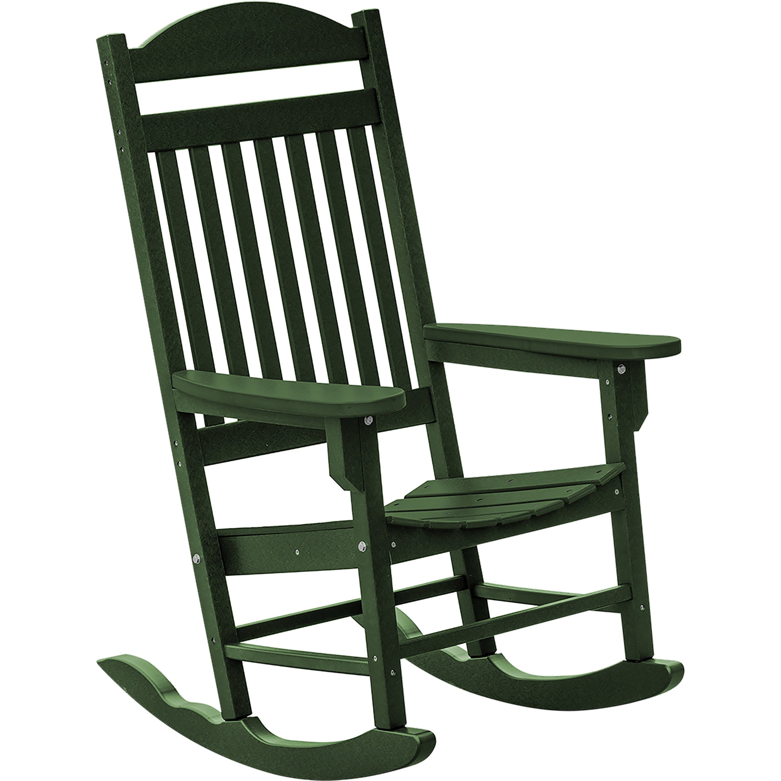 Set of 2 Mission Porch Rockers with Fan Side Table