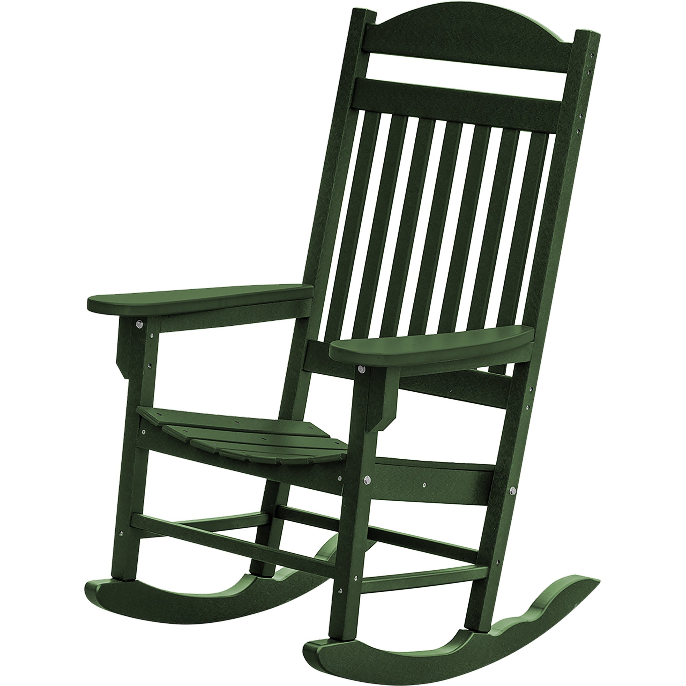 Set of 2 Mission Porch Rockers with Fan Side Table