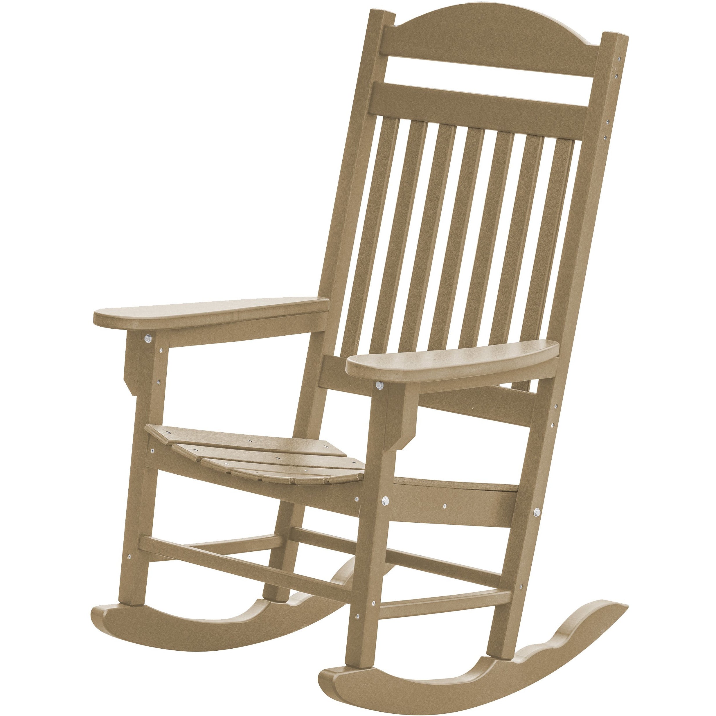 Set of 2 Mission Porch Rockers with Fan Side Table