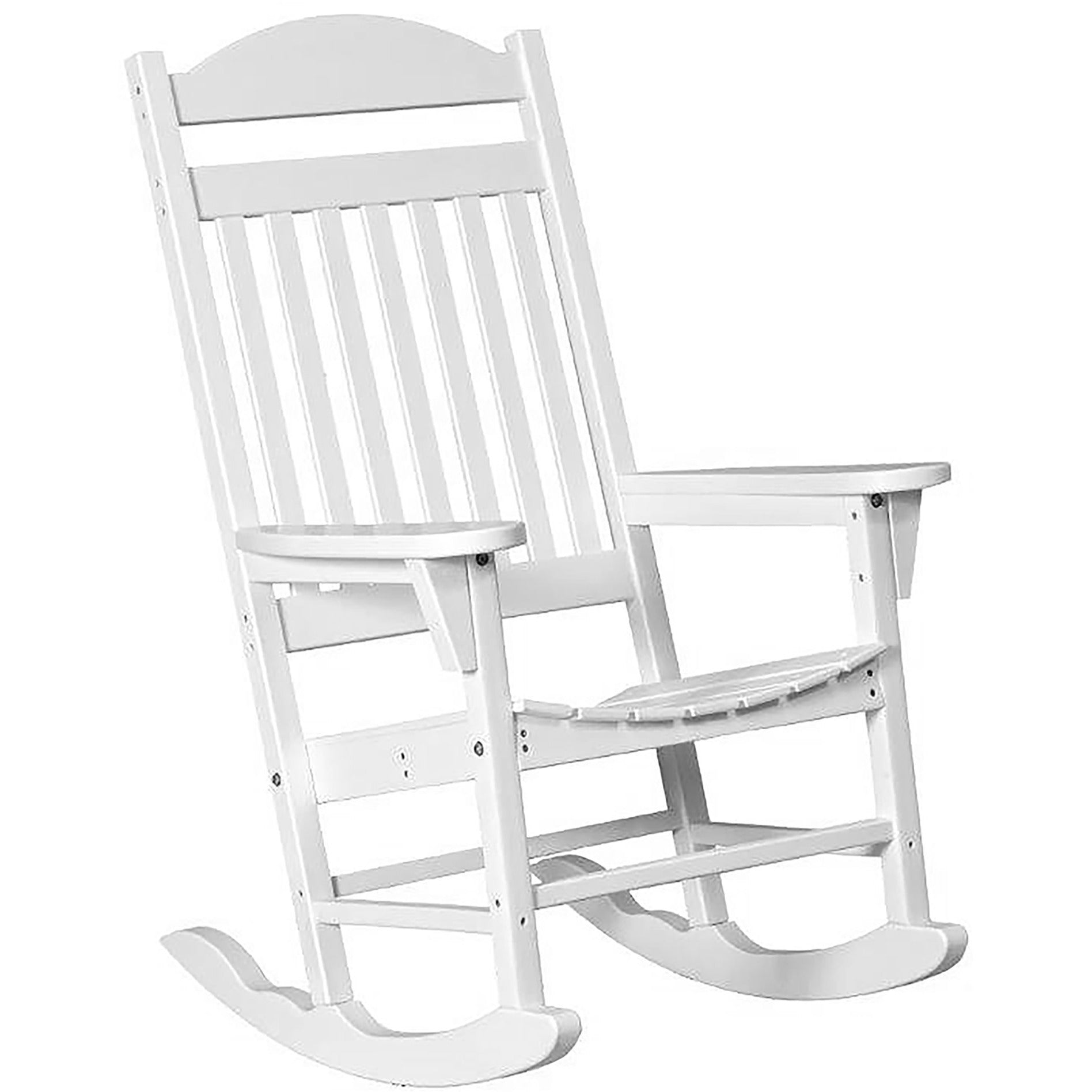 Set of 2 Mission Porch Rockers with Fan Side Table
