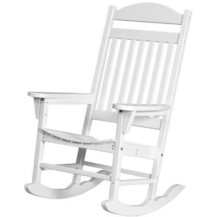 Set of 2 Mission Porch Rockers with Fan Side Table