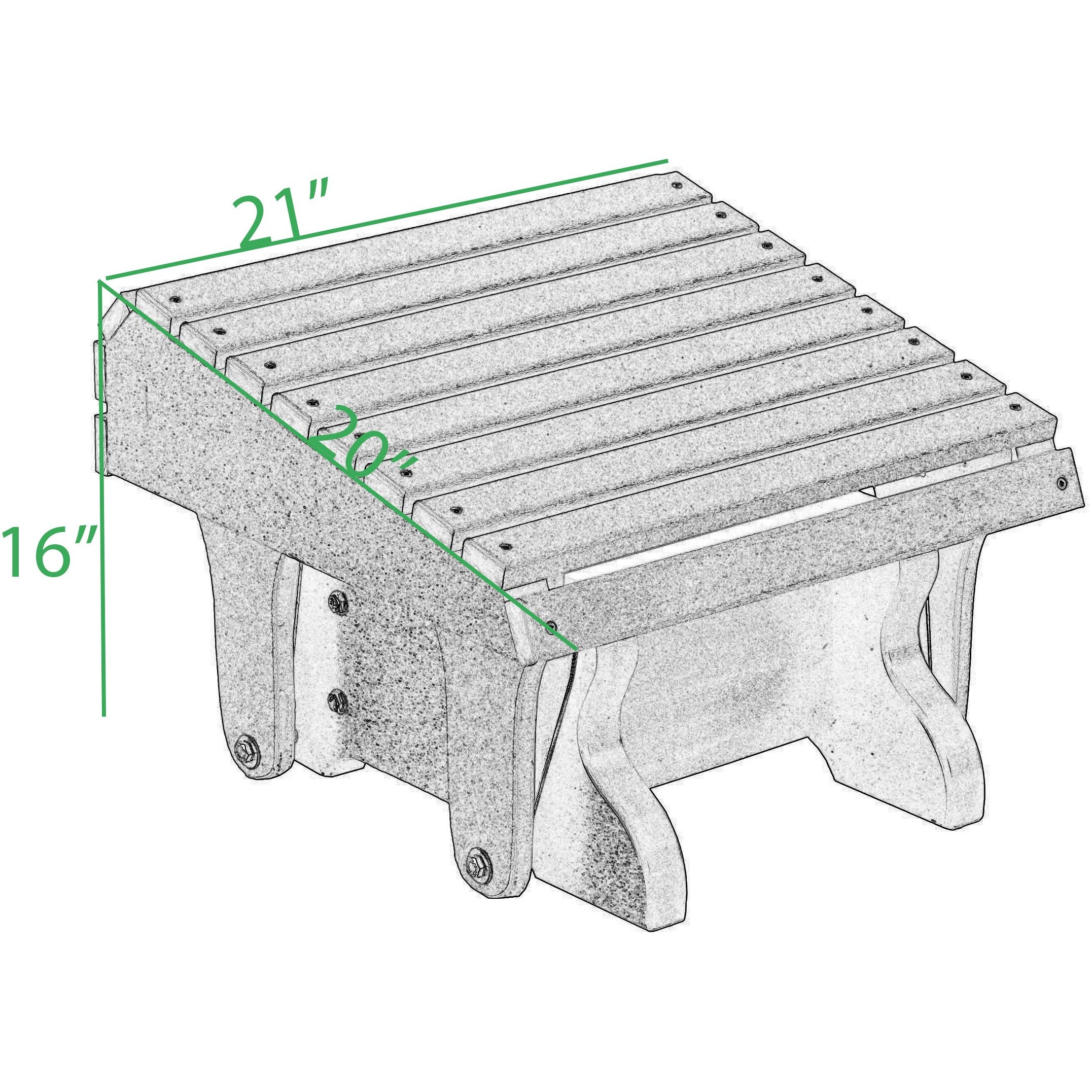 DuraWeather Poly Gliding Footrest