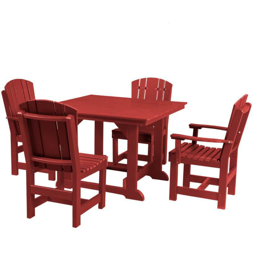 poly furniture dining set table and chairs poly resin lumber outdoor patio furniture duraweather