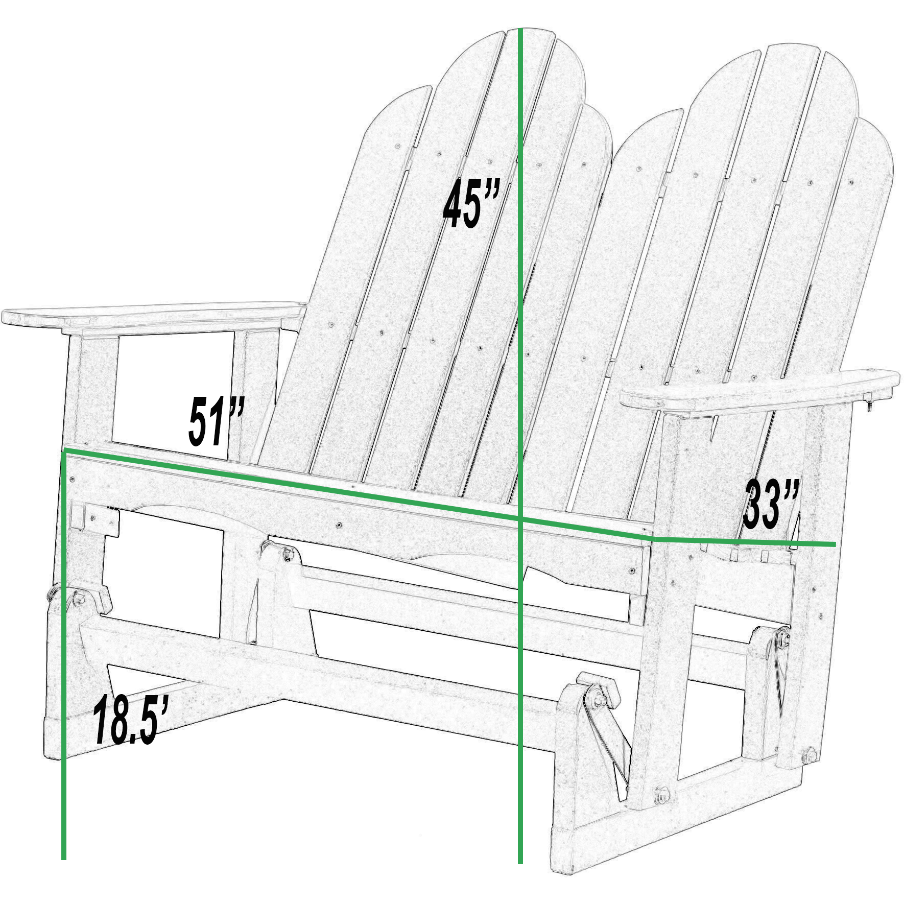 Streamside 4'ft Bench Loveseat