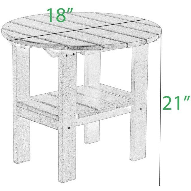 Set of 2 Mission Porch Rockers with Fan Side Table