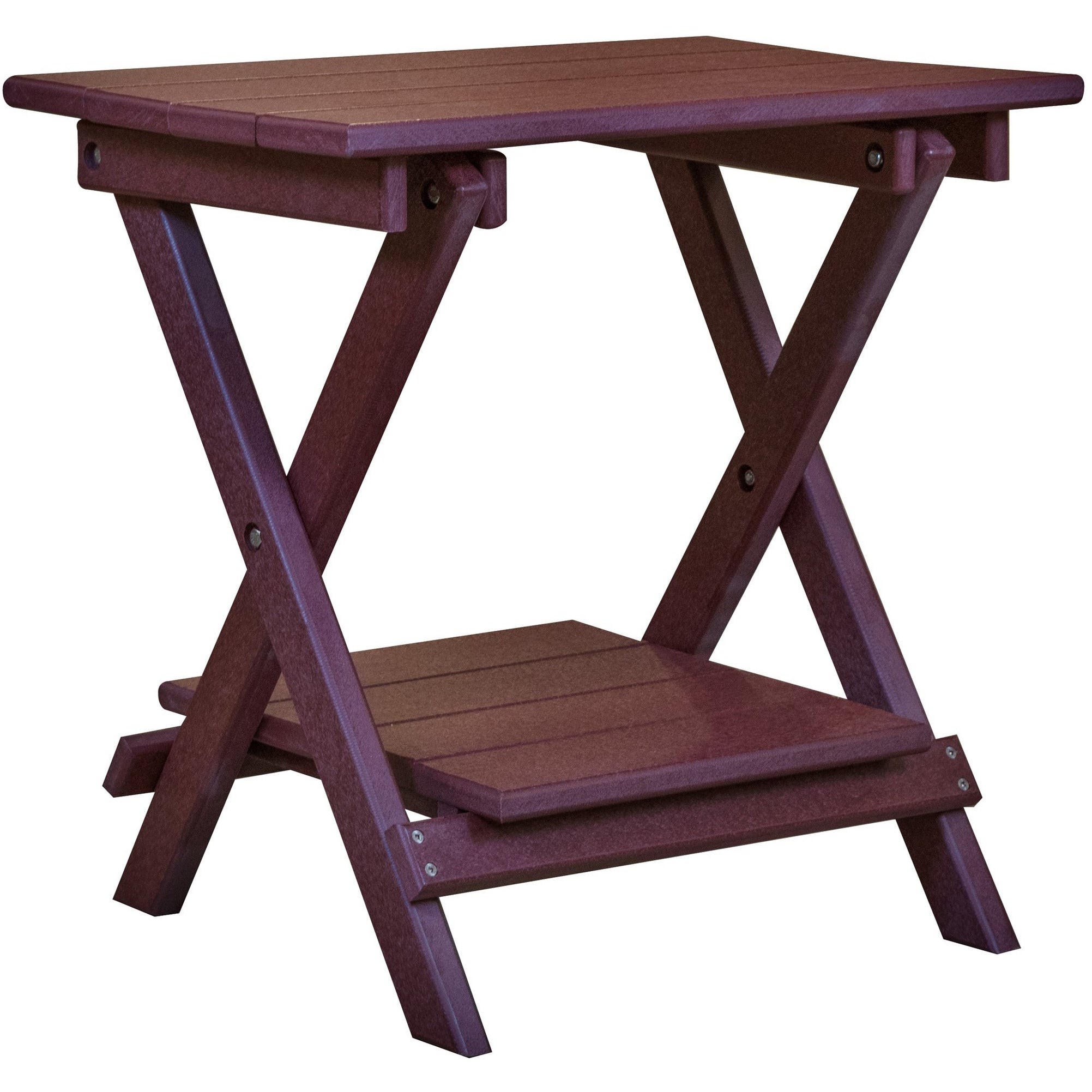 Set of 2 - Unwind Edition King Size Folding Adirondack Chairs With Built In Cupholders + 1 Folding End Table With Removable Tray