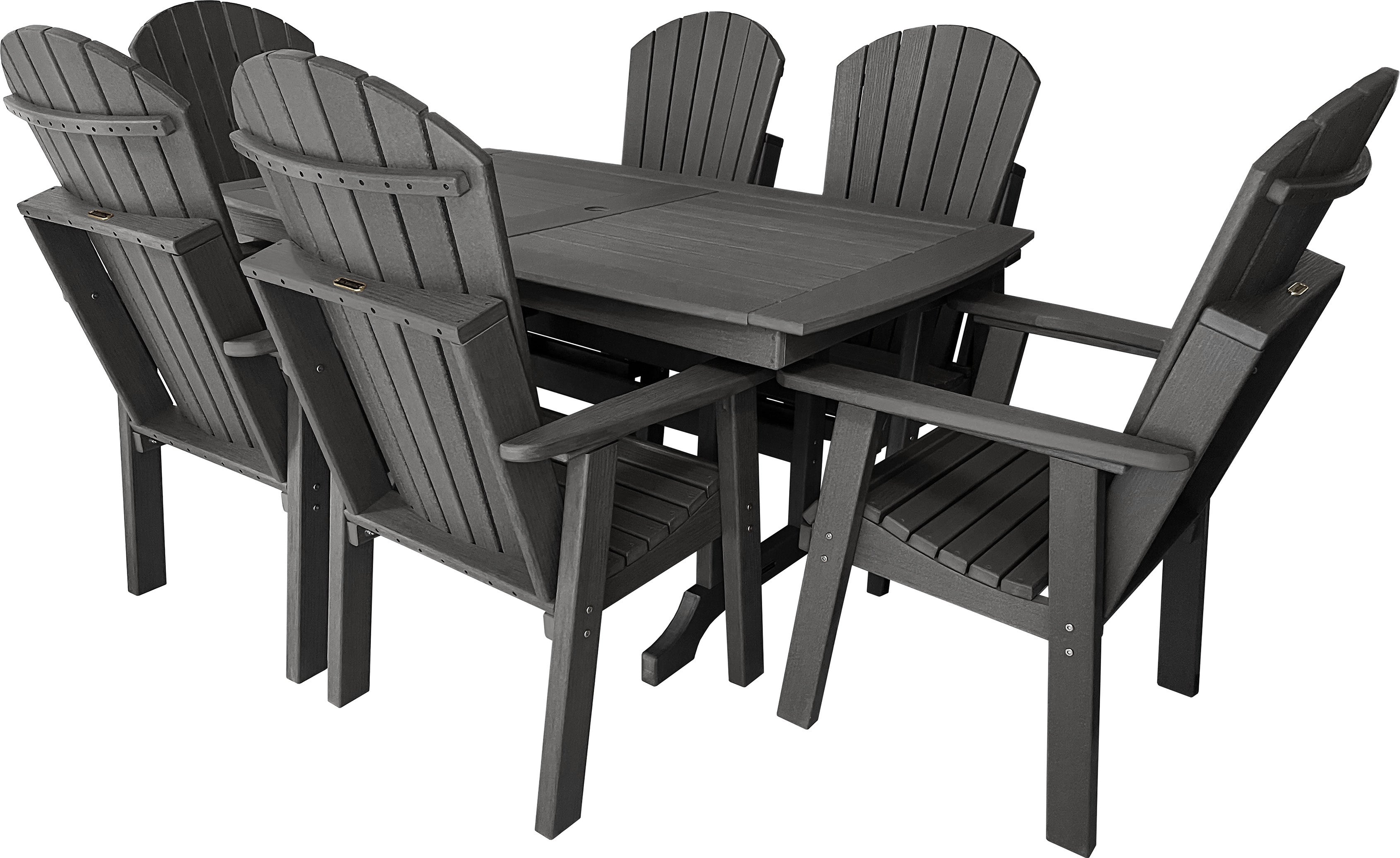 7-Piece Classic Adirondack Dining Table Set