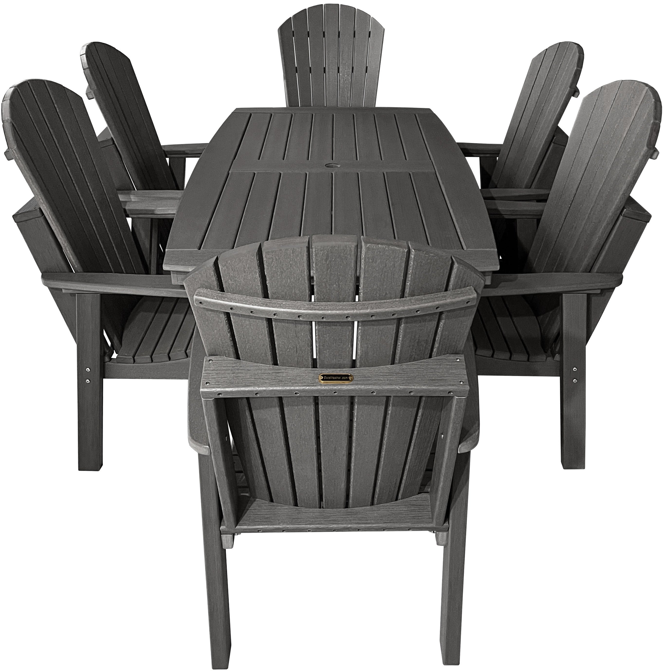 7-Piece Classic Adirondack Dining Table Set