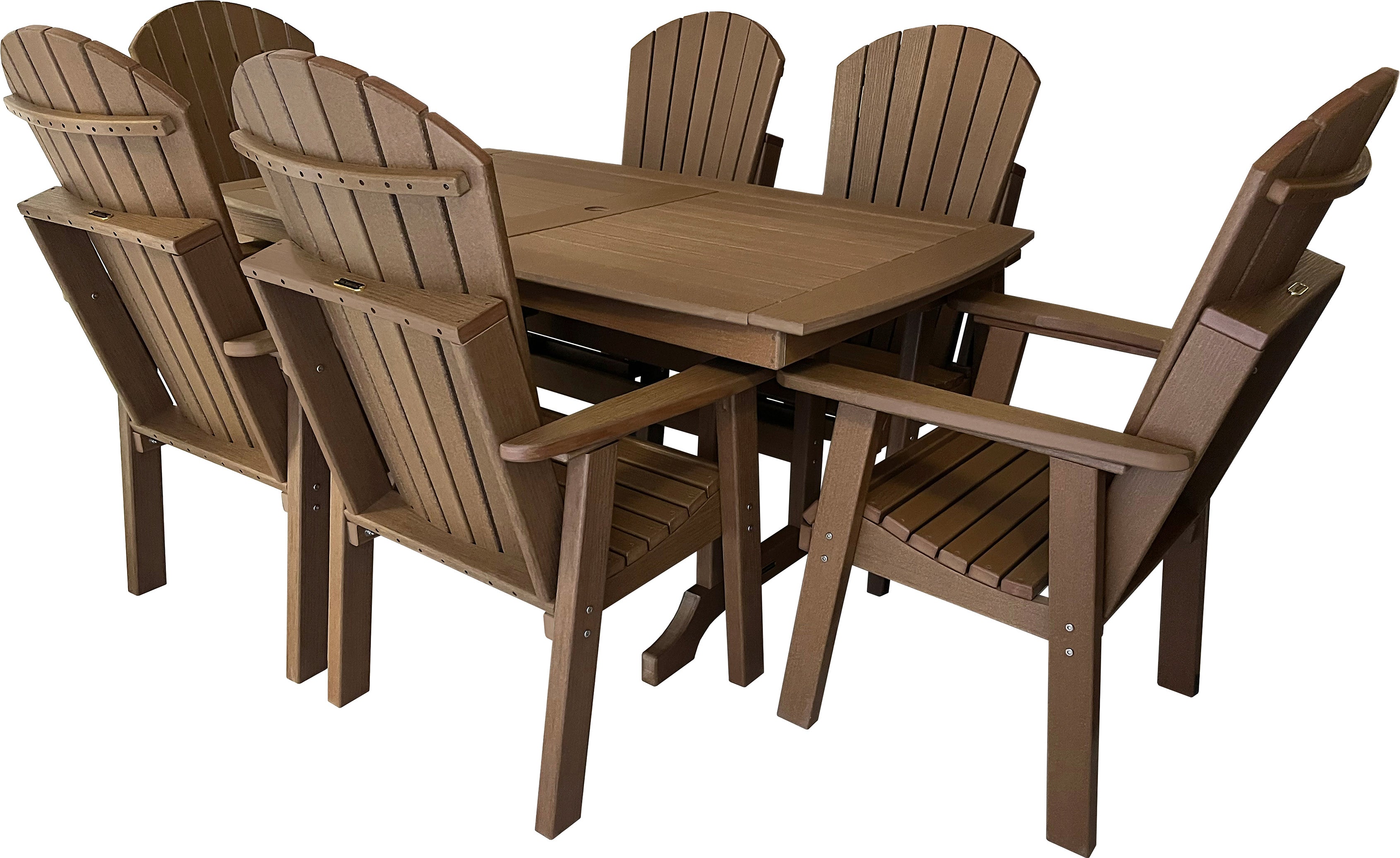 7-Piece Classic Adirondack Dining Table Set