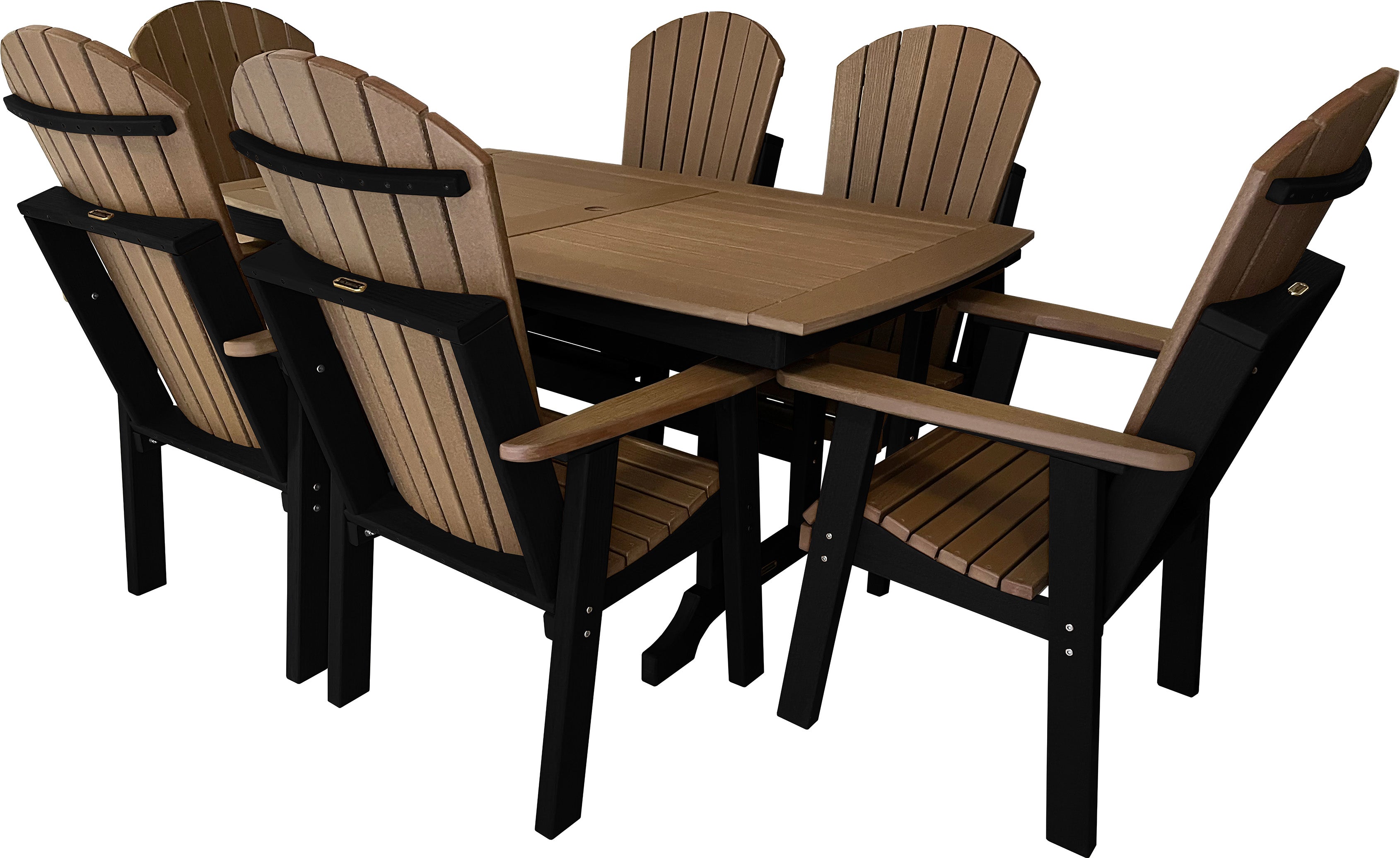 7-Piece Classic Adirondack Dining Table Set