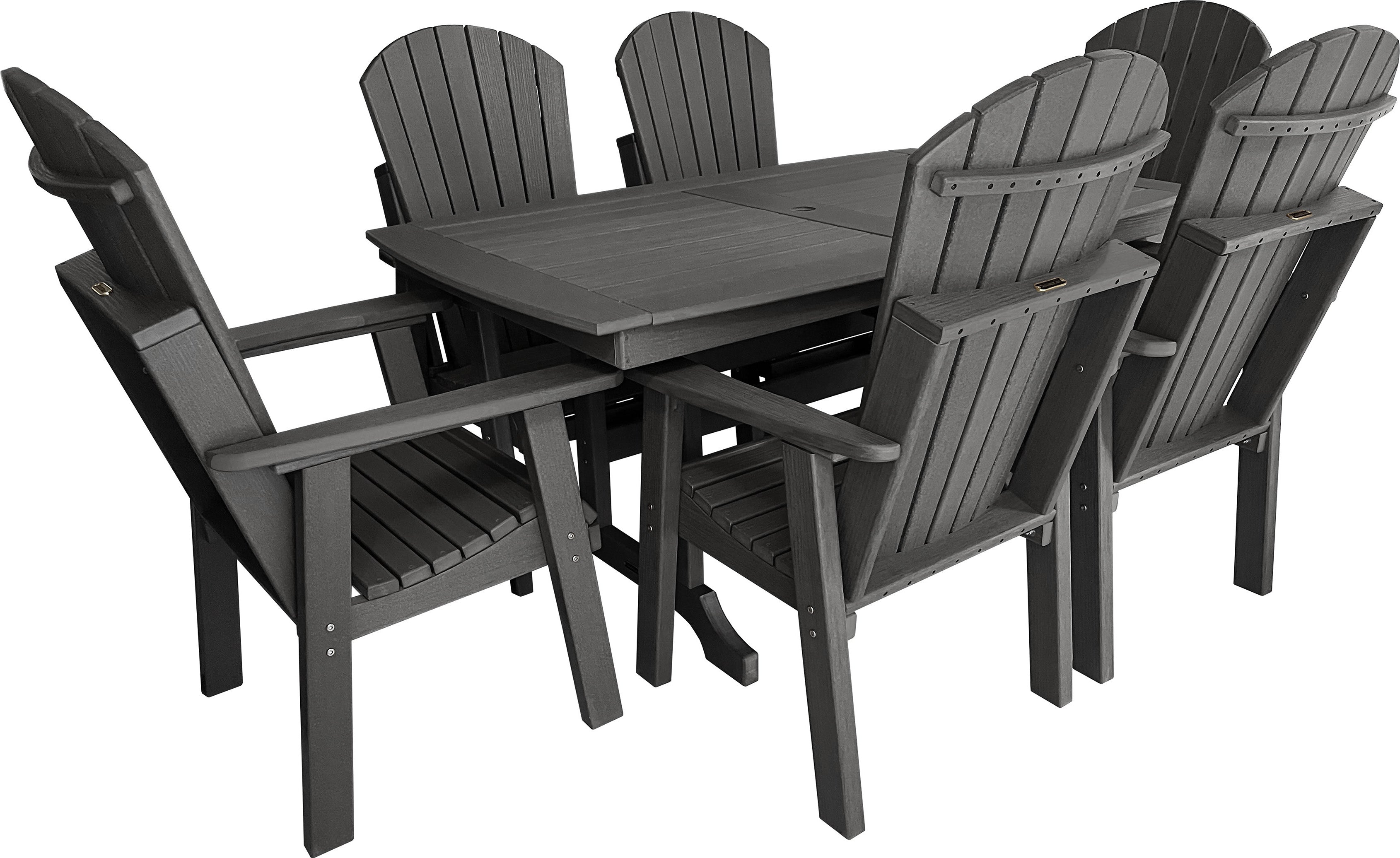 7-Piece Classic Adirondack Dining Table Set
