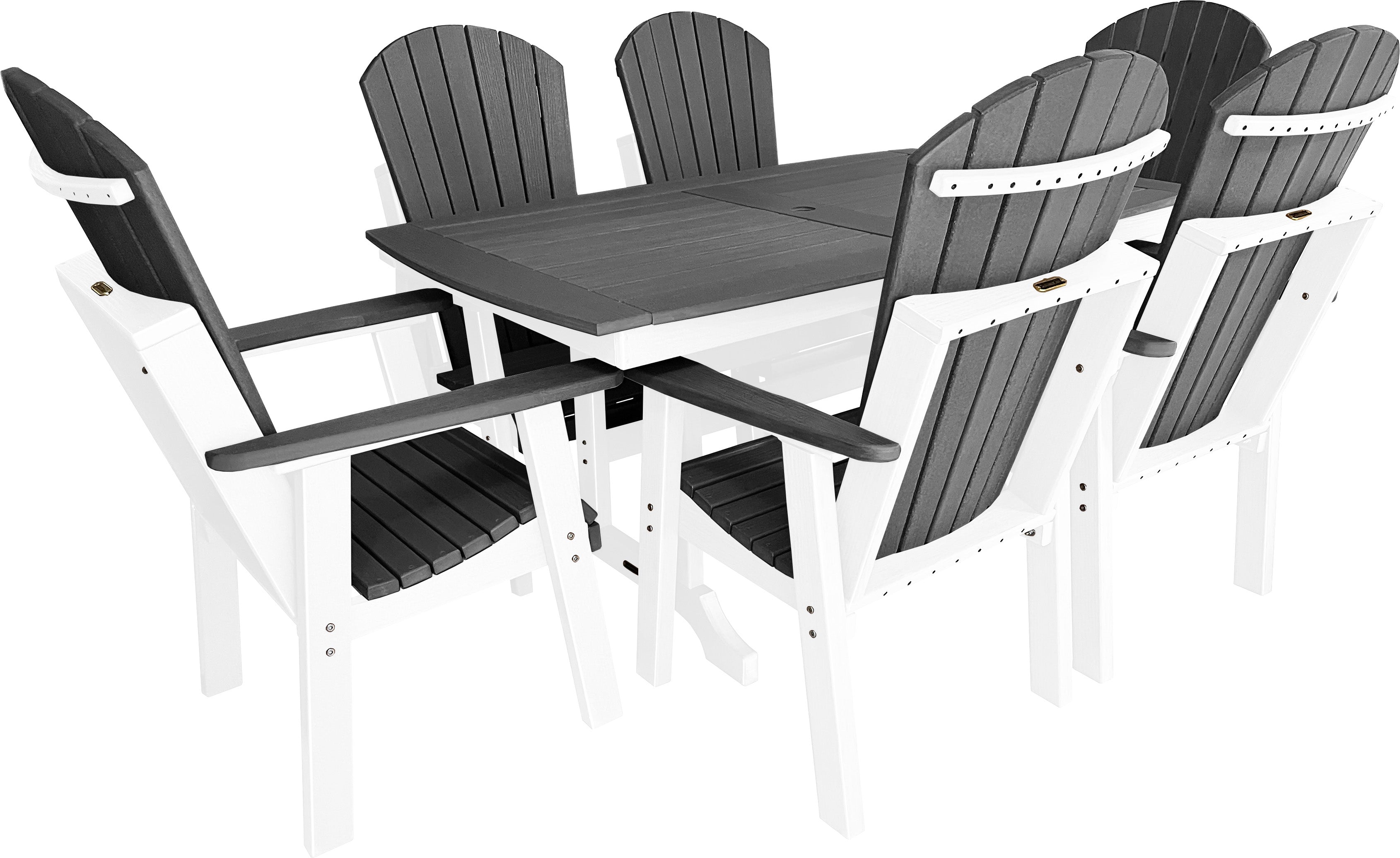 7-Piece Classic Adirondack Dining Table Set