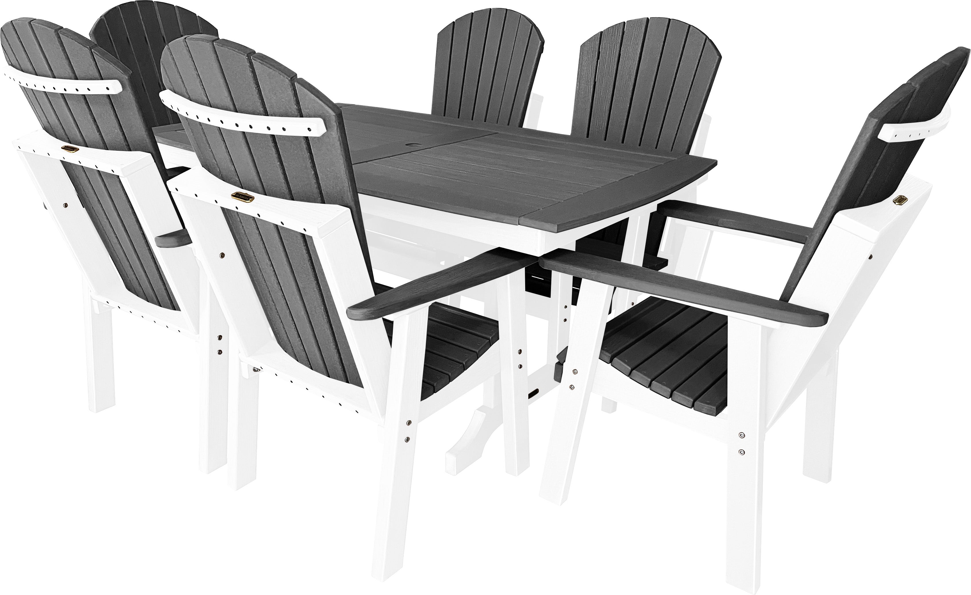 7-Piece Classic Adirondack Dining Table Set