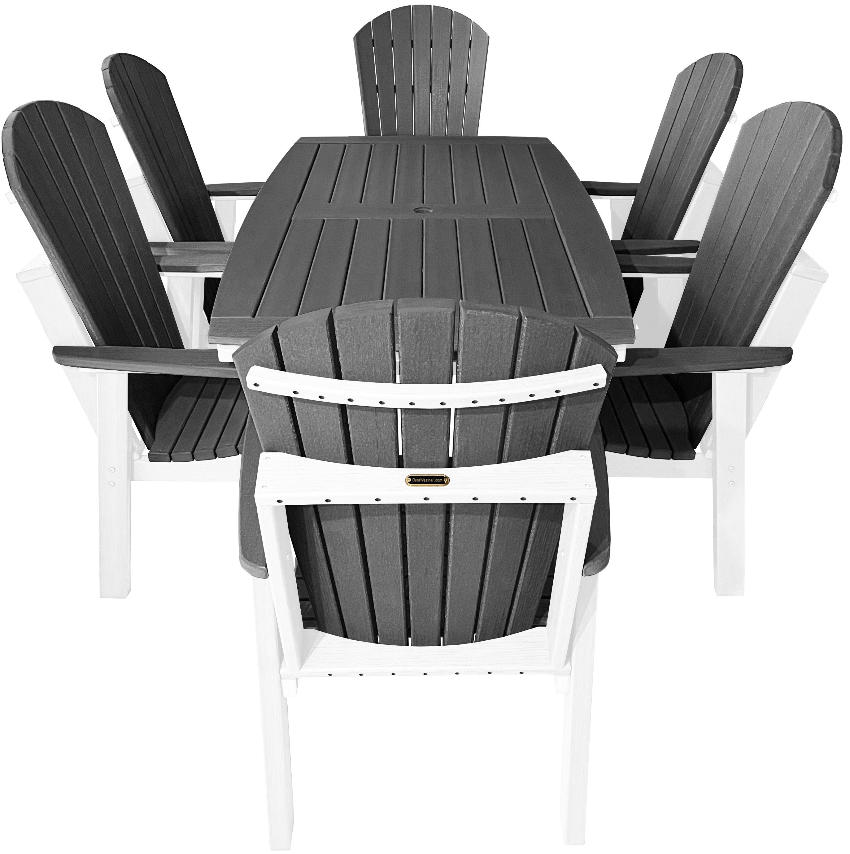 7-Piece Classic Adirondack Dining Table Set