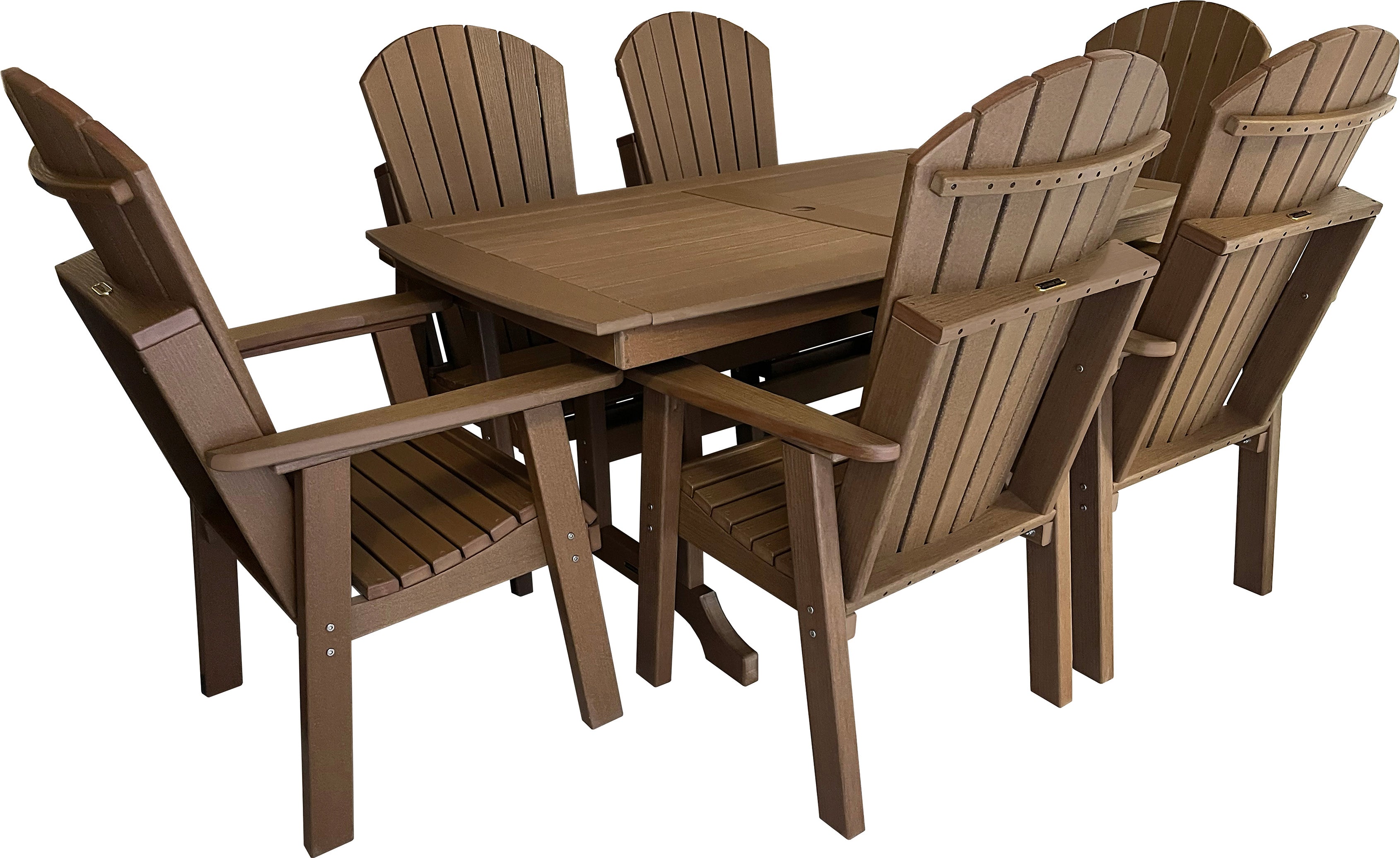 7-Piece Classic Adirondack Dining Table Set