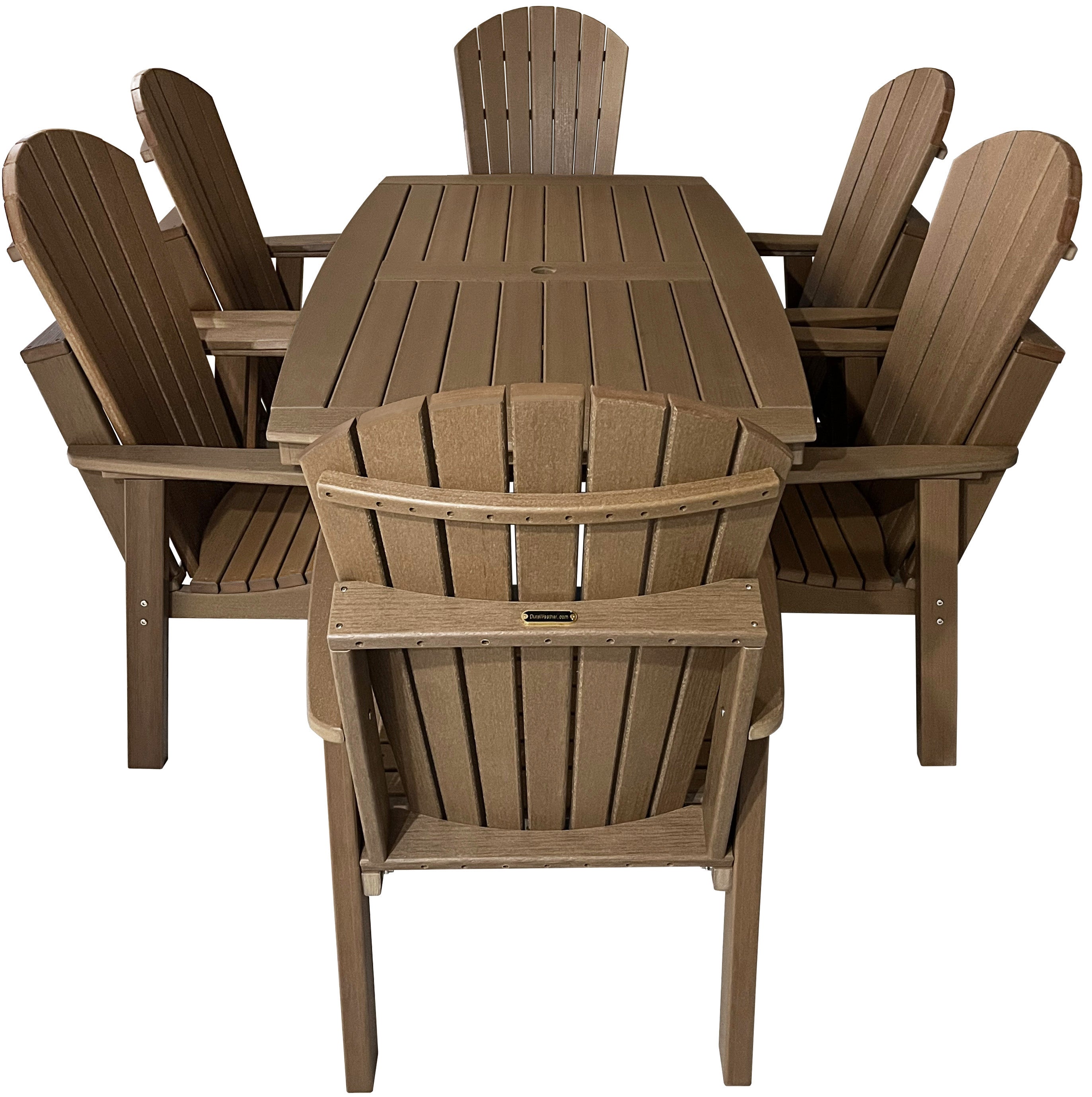 7-Piece Classic Adirondack Dining Table Set