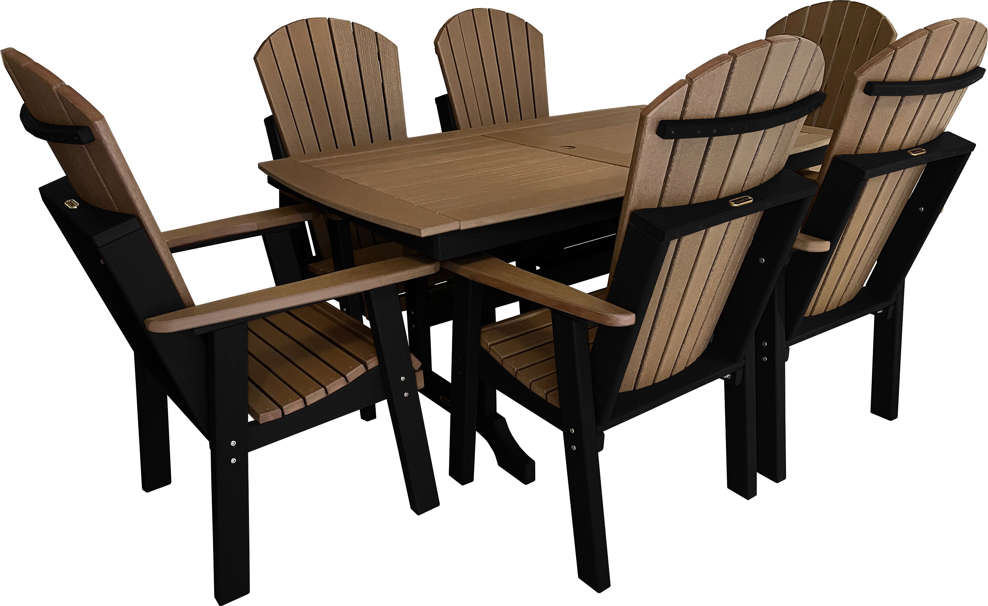 7-Piece Classic Adirondack Dining Table Set