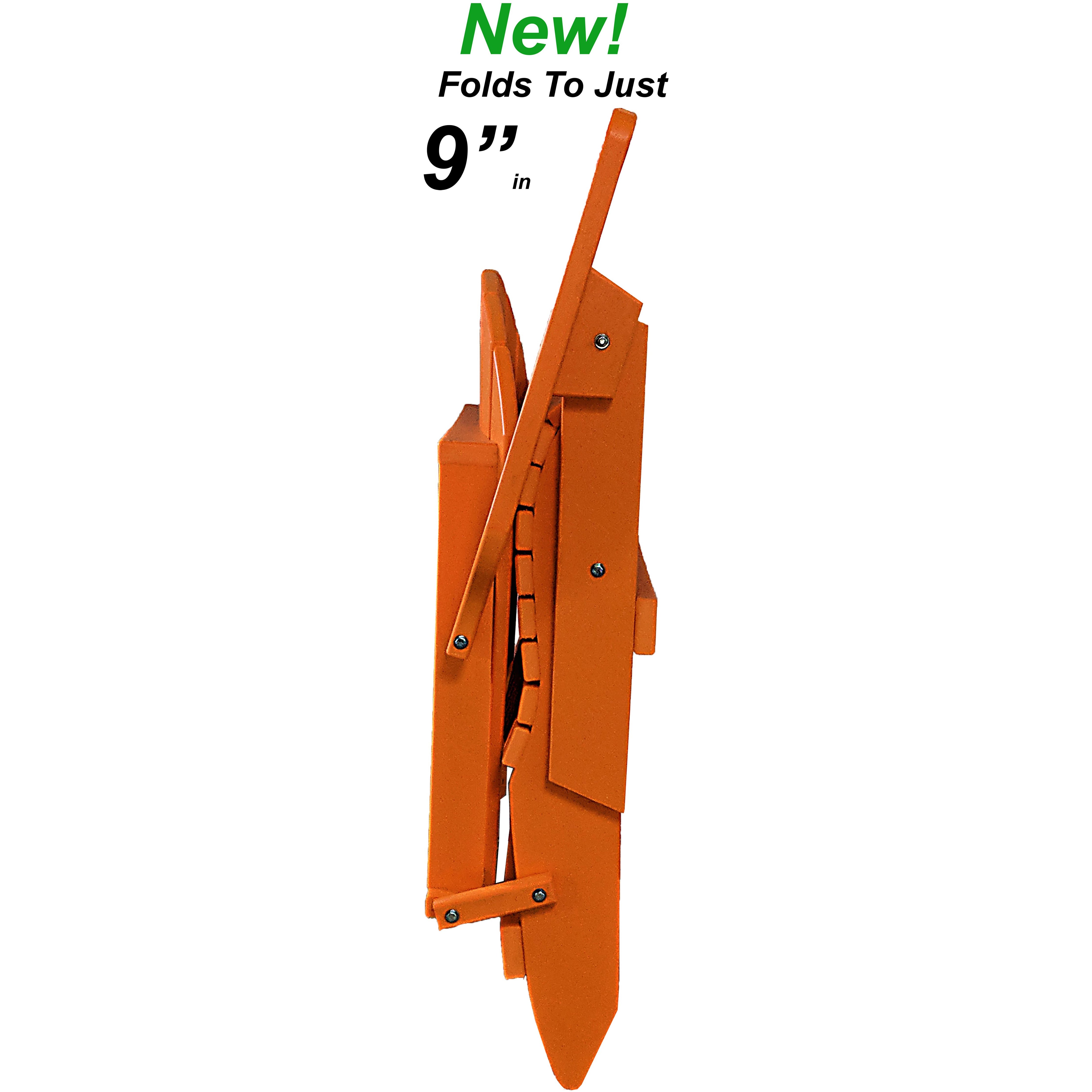 DuraWeather Poly® King Size Folding Adirondack Chair - (Mango Orange)