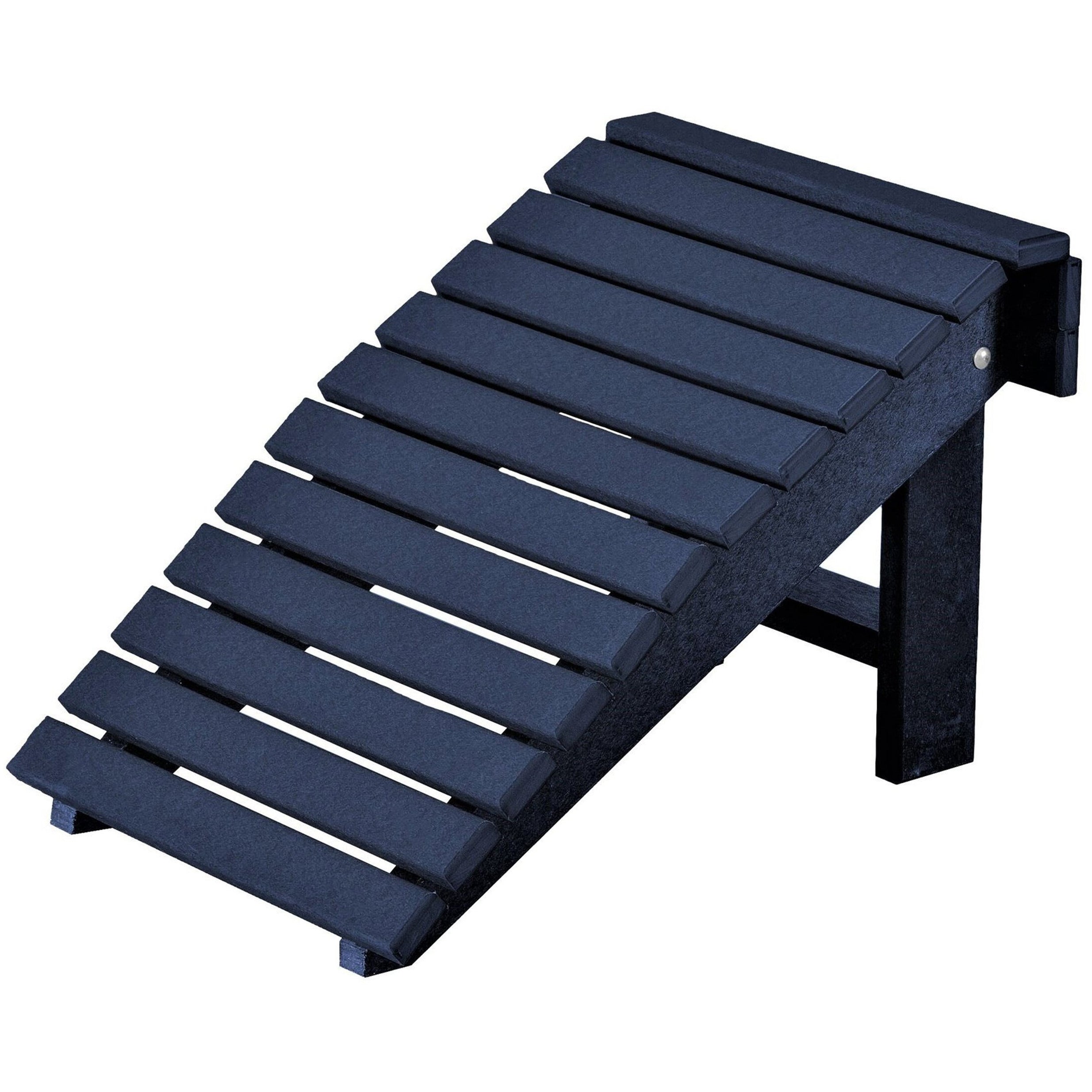 Set of 4 Folding Adirondack Chairs King Size - 4 Folding Ottomans and 2 Folding Side Tables