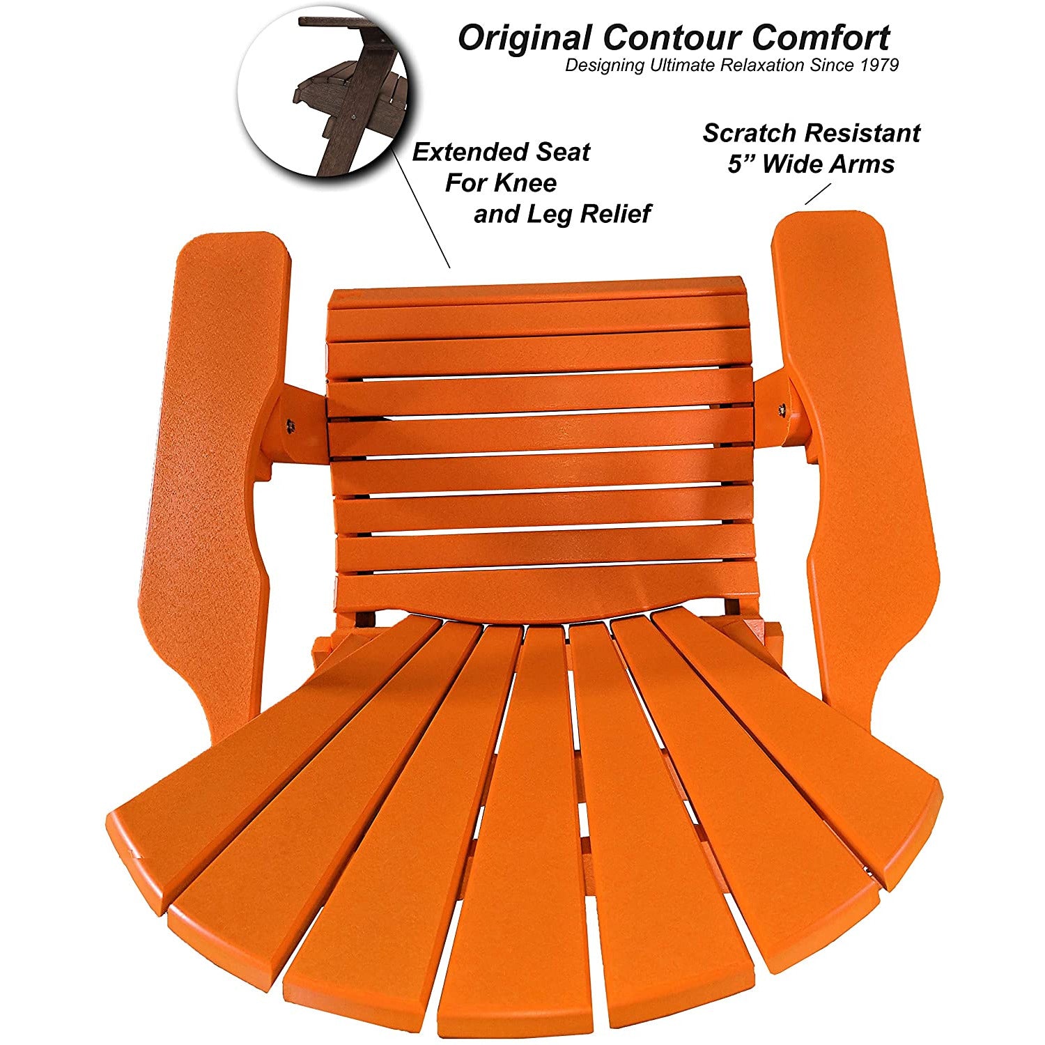 Set of 2 Folding Adirondack Chairs King Size + 1 Folding Side Table With Removable Tray
