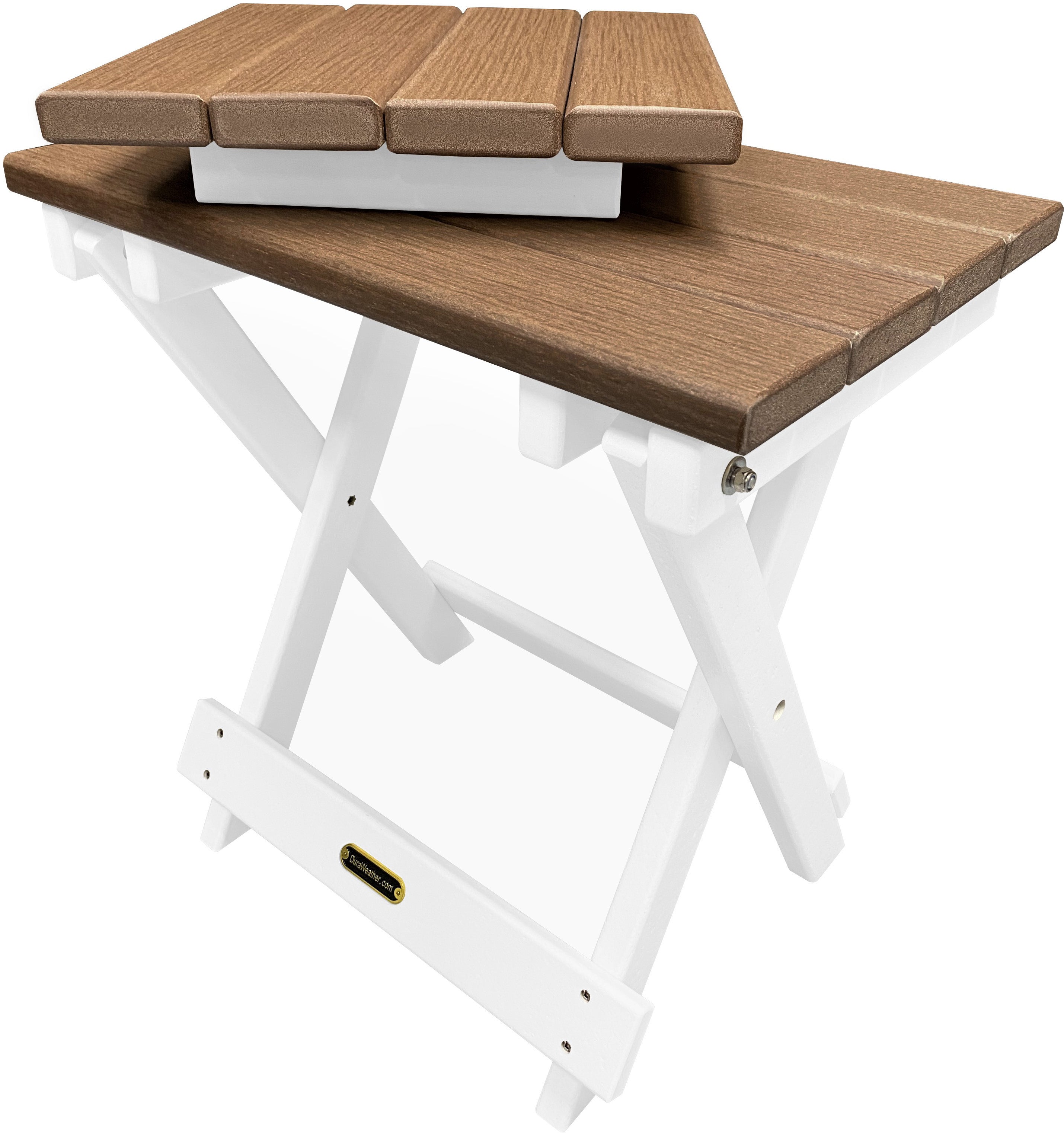 DURAWEATHER POLY® Folding Side Table w/ Removable Serving Tray