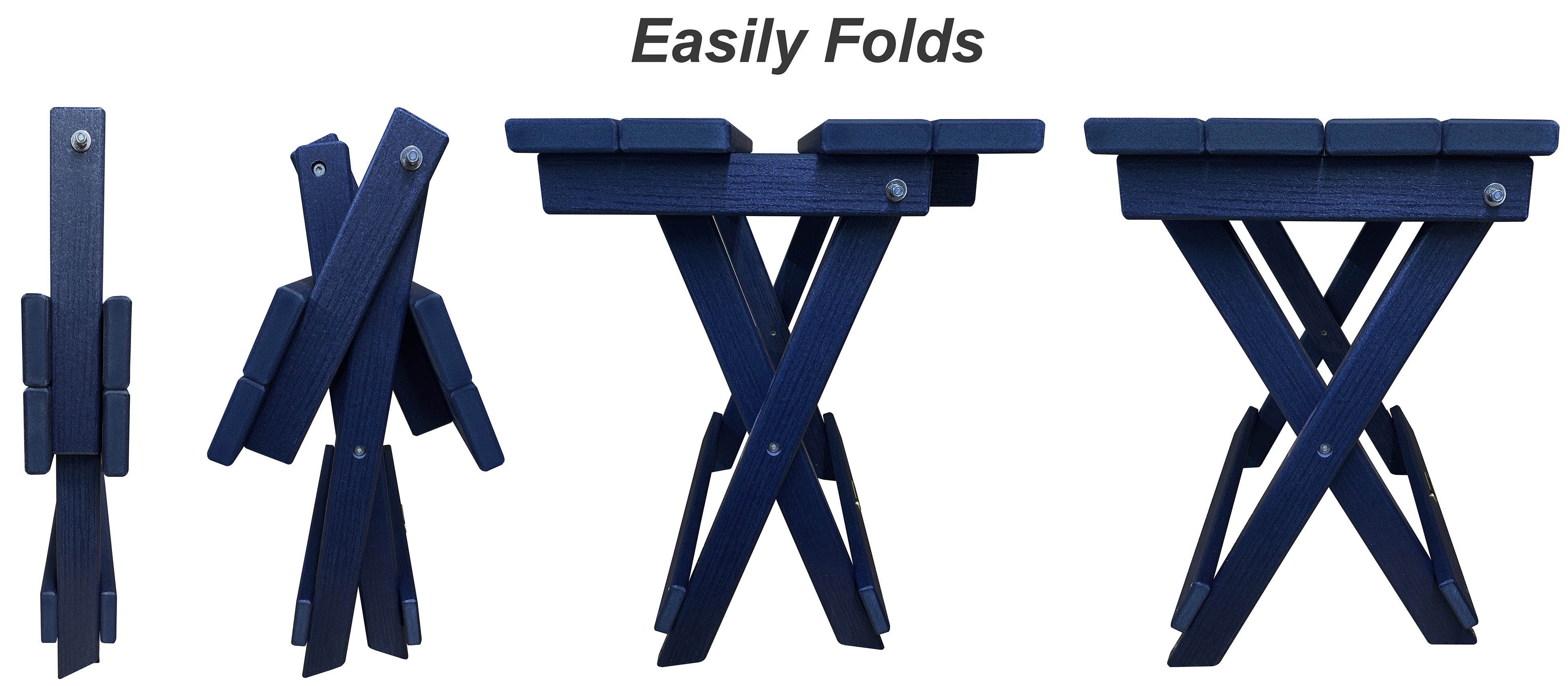 Folding Side Table w/ Removable Serving Tray