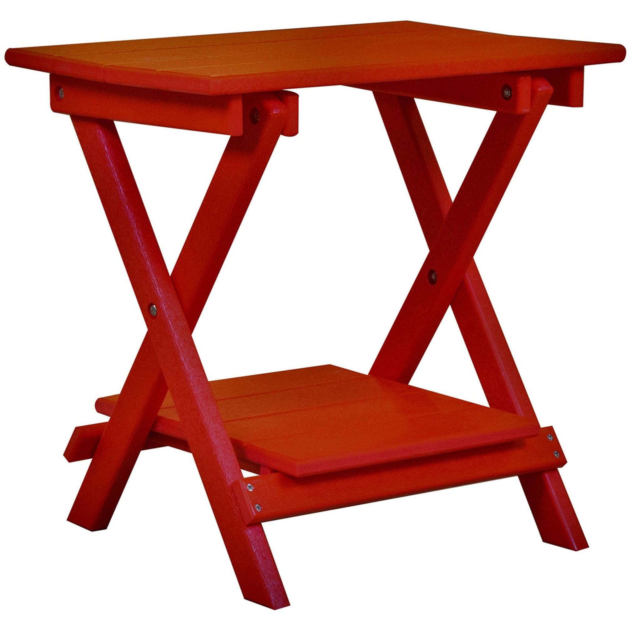 Set of 2 - Unwind Edition King Size Folding Adirondack Chairs With Built In Cupholders + 1 Folding End Table With Removable Tray