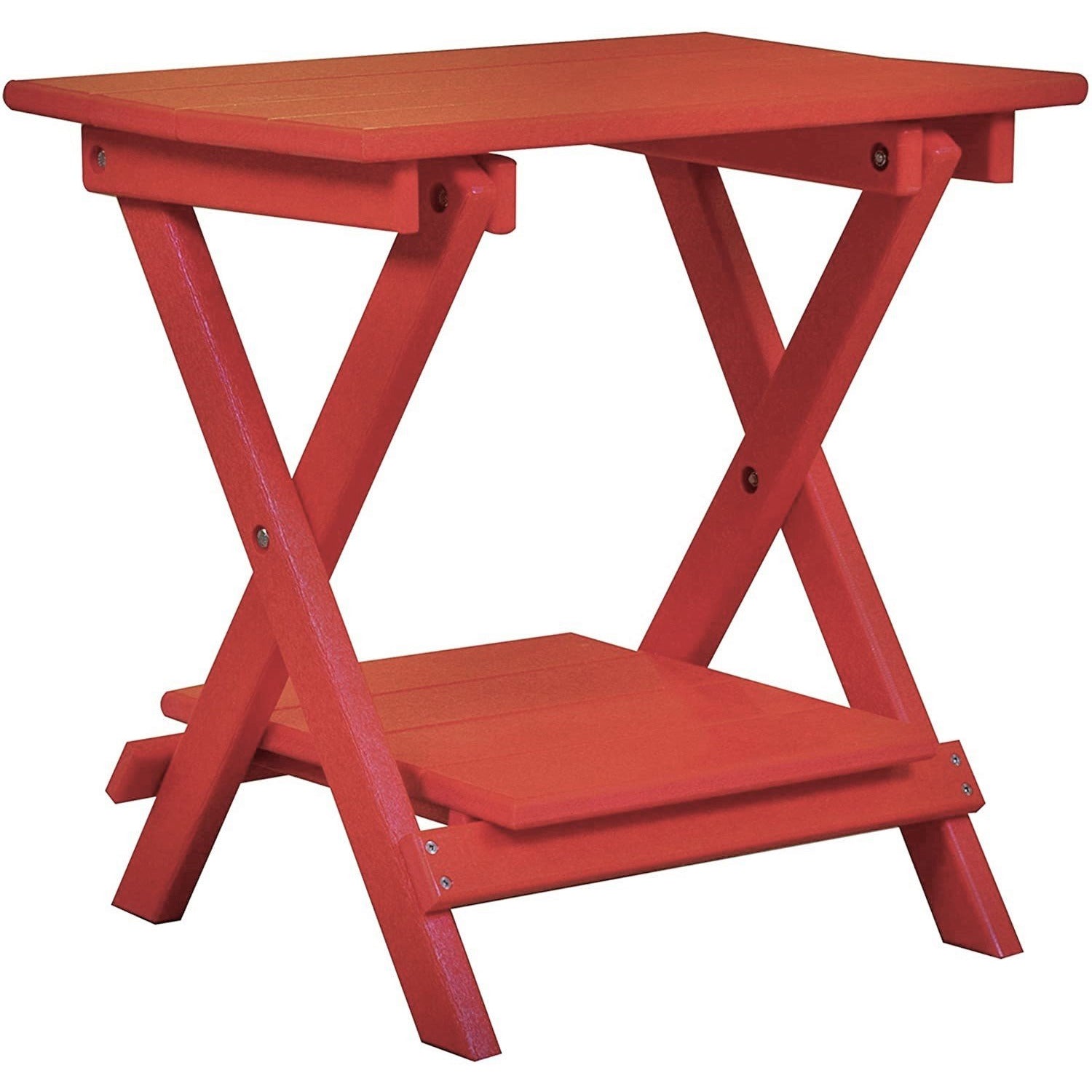 Set of 4 Folding Adirondack Chairs King Size - 4 Folding Ottomans and 2 Folding Side Tables