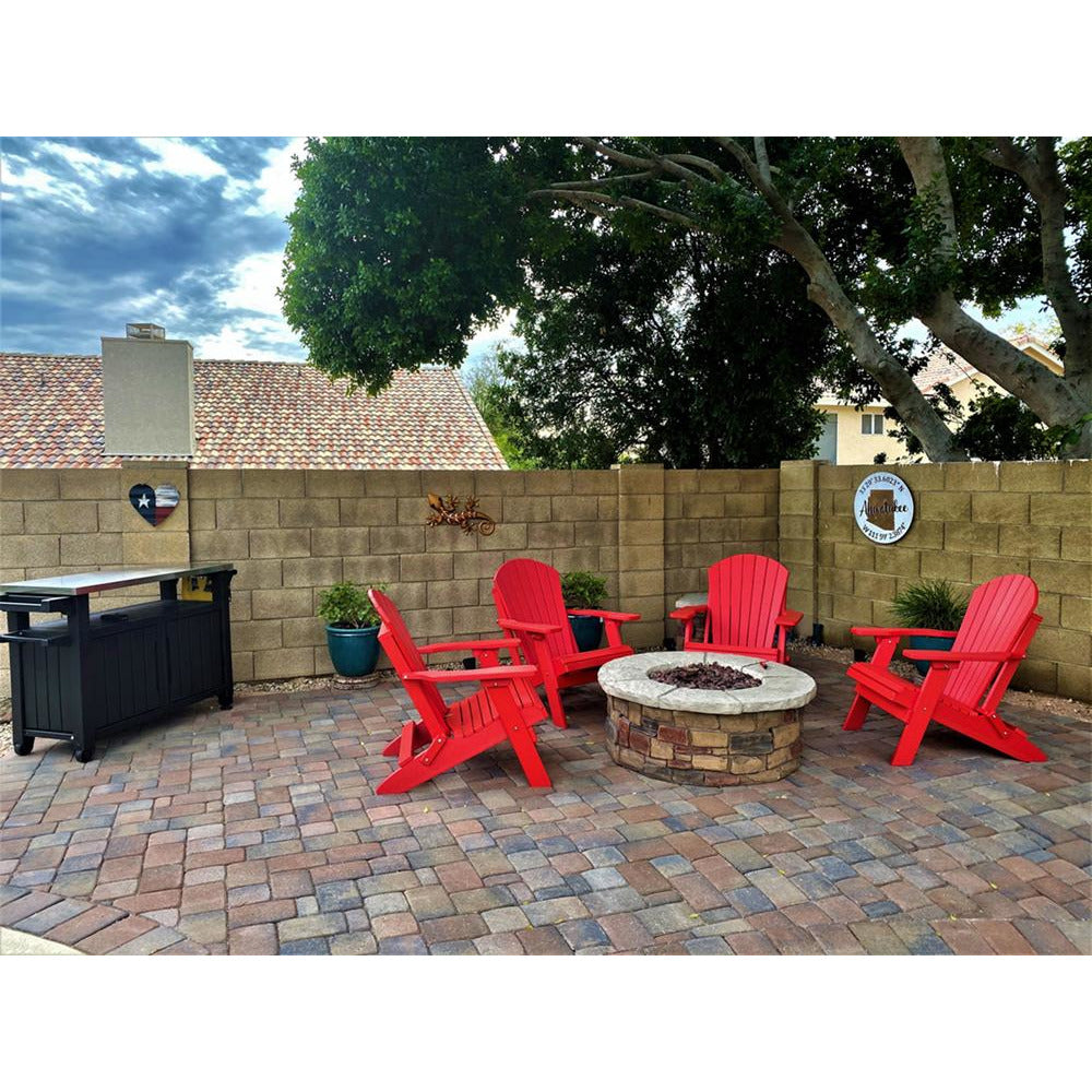Folding Adirondack Chairs Set of 4 King-Size