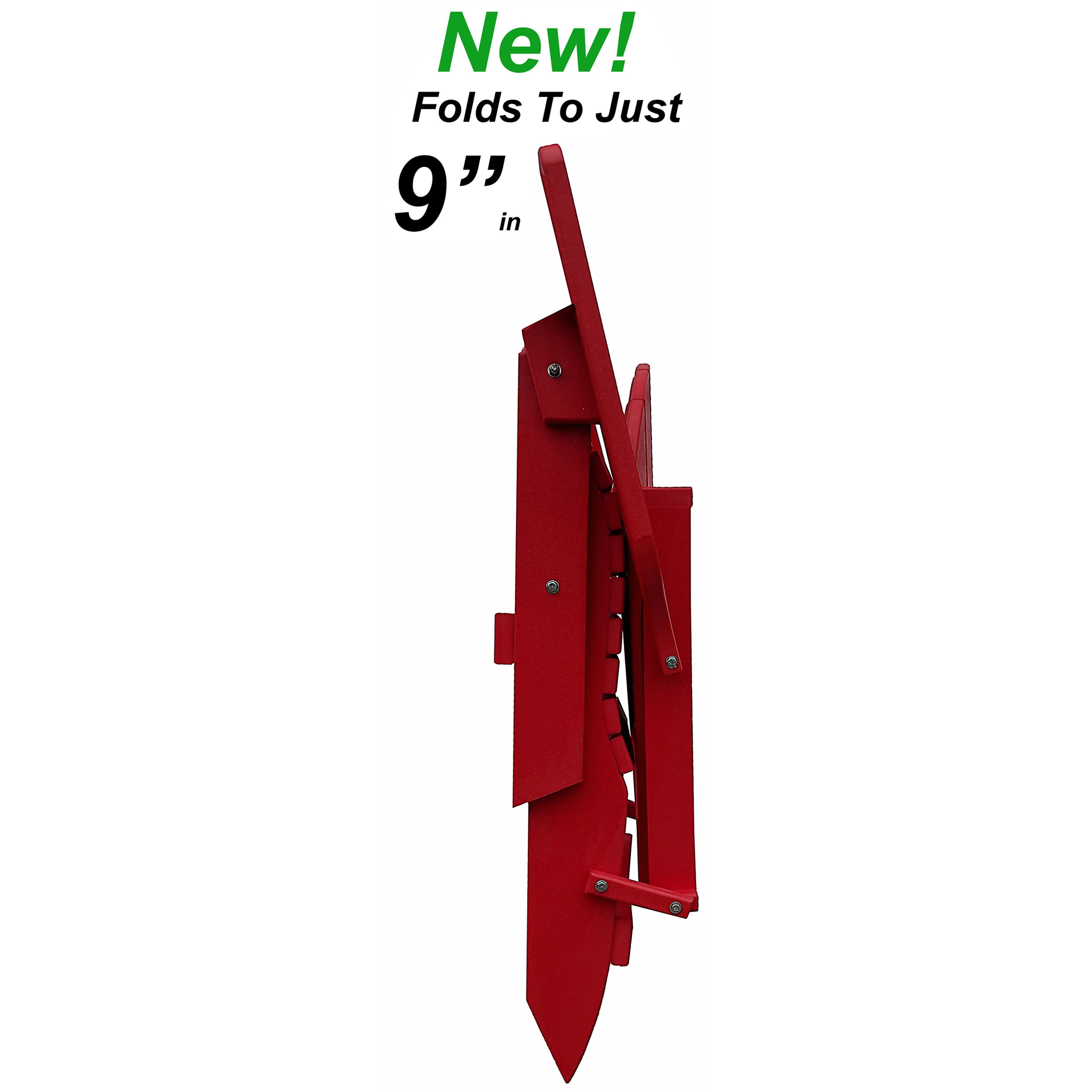 King Size Folding Adirondack Chair - (Strawberry Red)