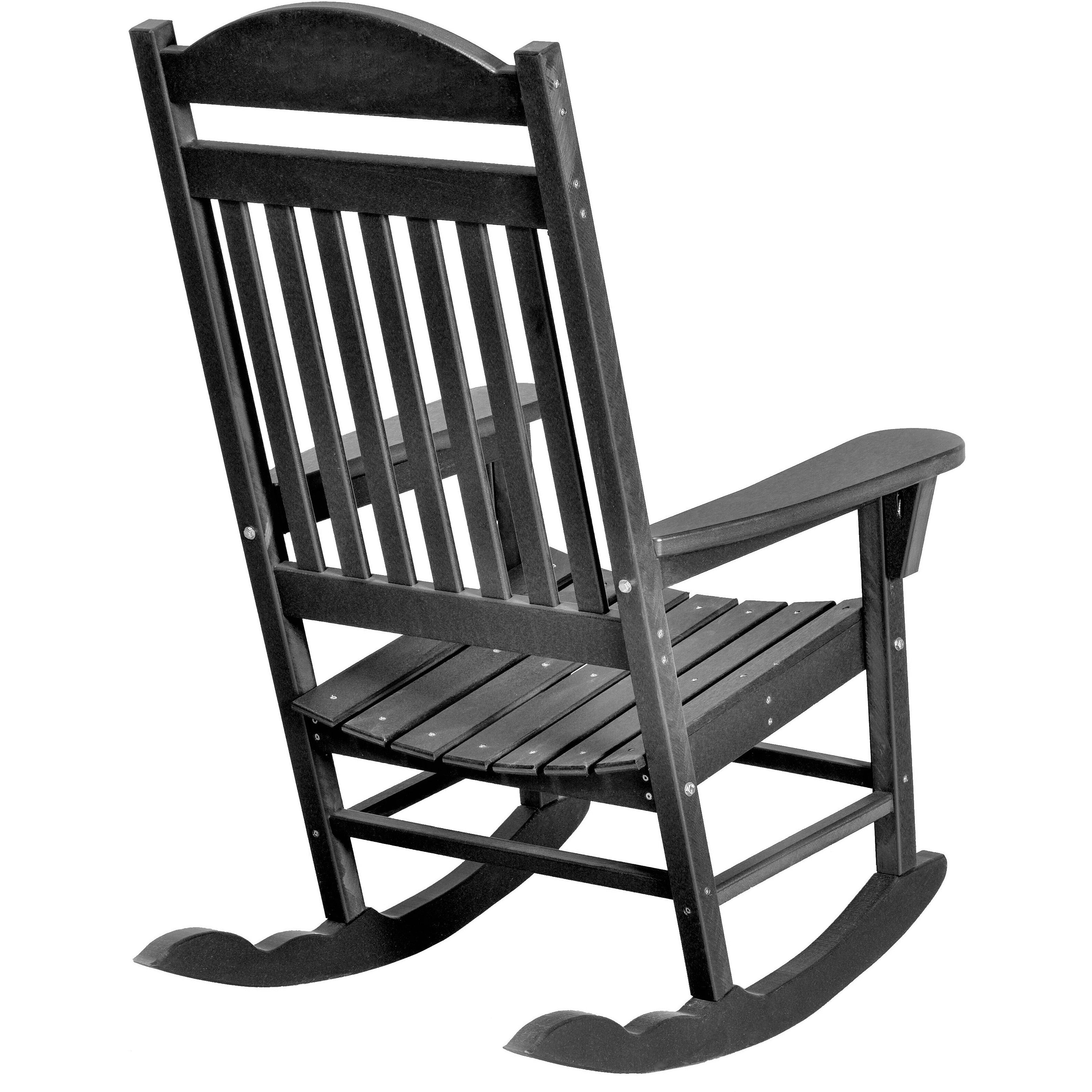 Set of 2 Mission Porch Rockers with Fan Side Table