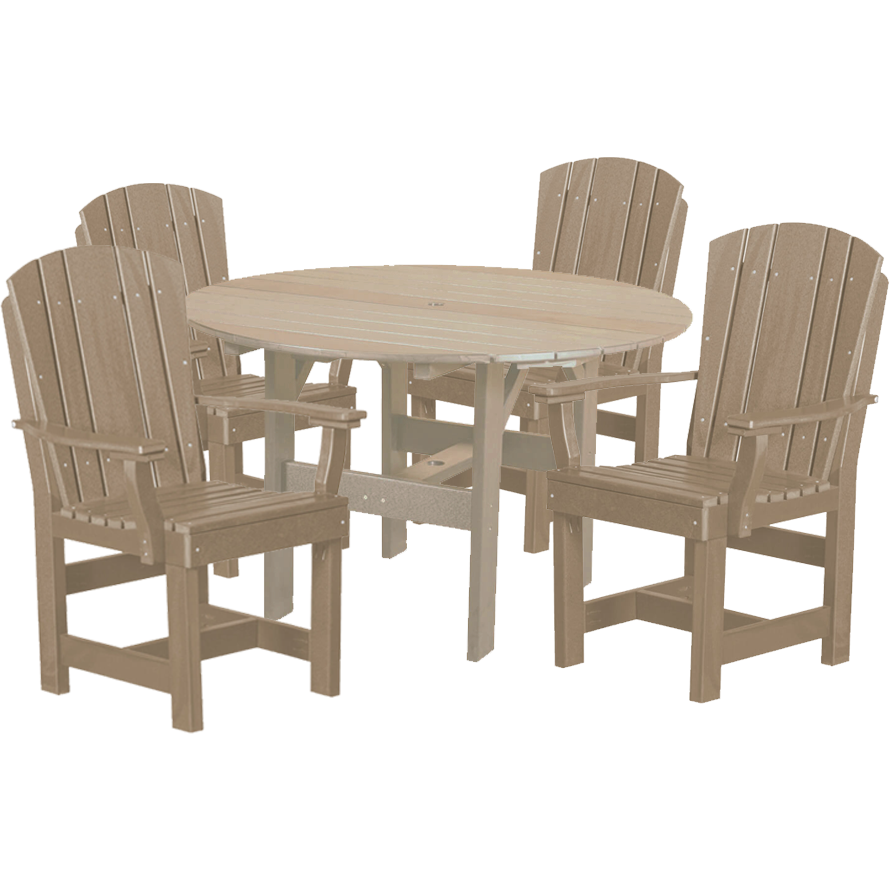 5-Piece Plantation Dining Table Set