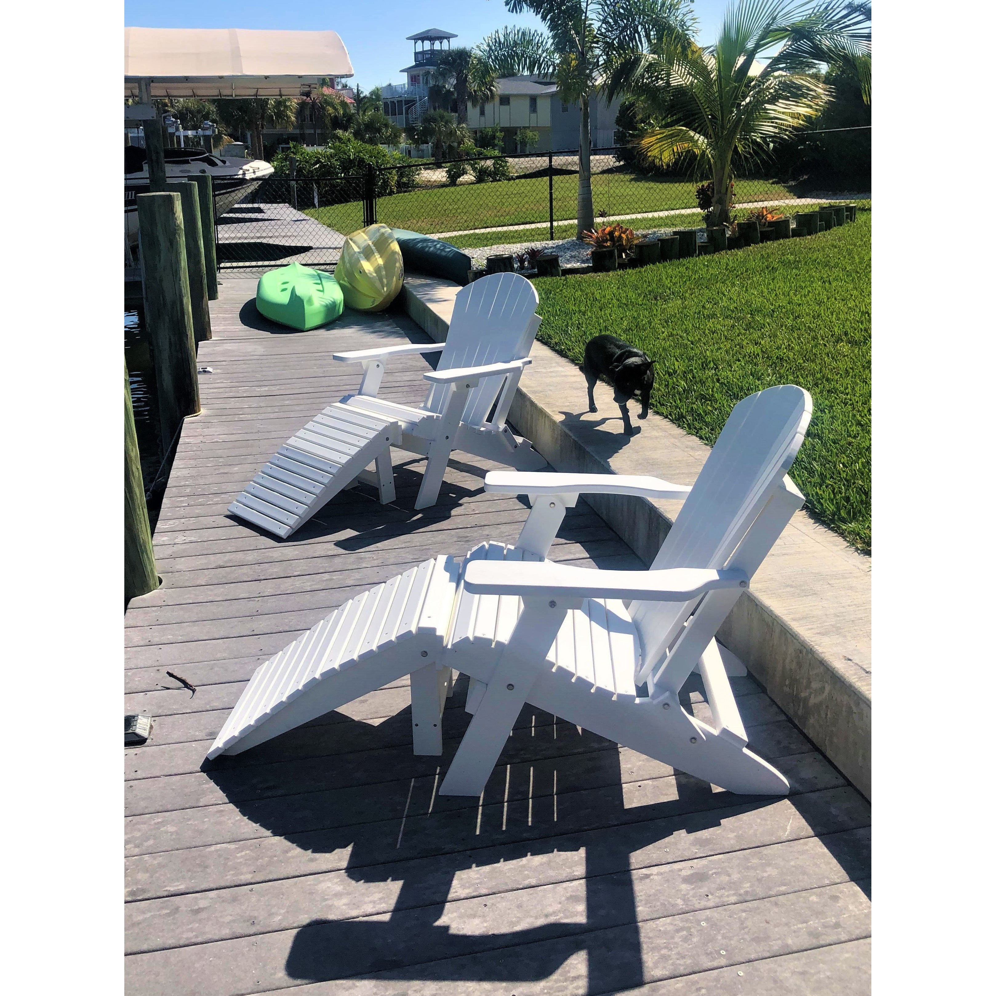 Folding Adirondack Chairs Set of 4 King-Size