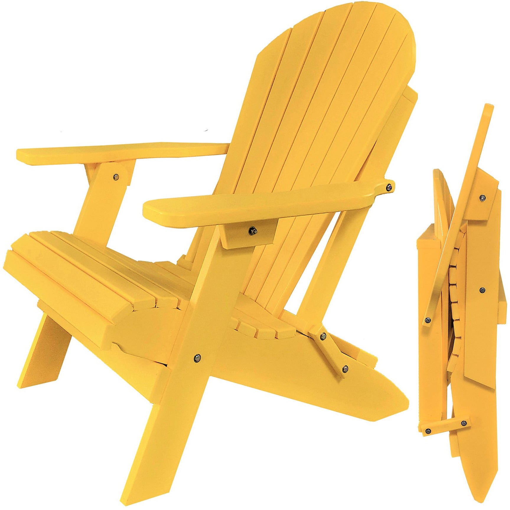 King Size Folding Adirondack Chair - (Lemon Yellow)