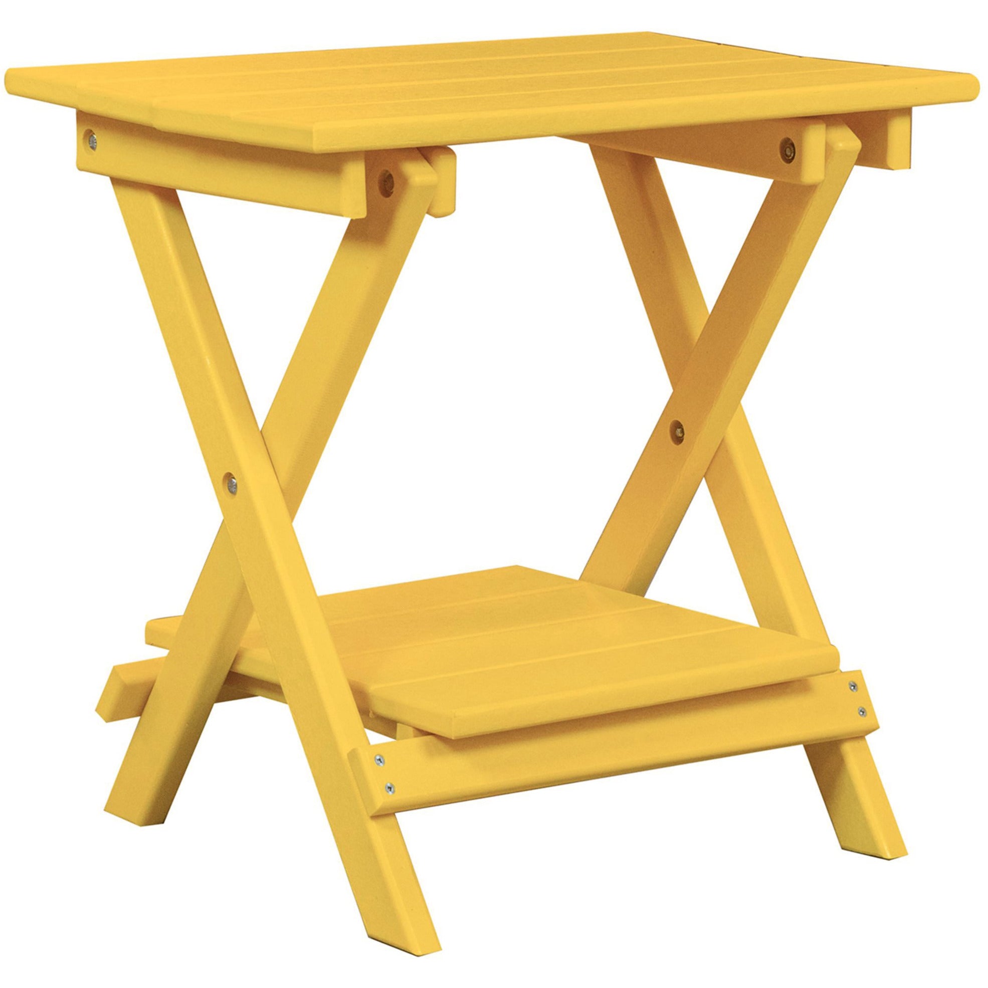 Set of 2 - Unwind Edition King Size Folding Adirondack Chairs With Built In Cupholders + 1 Folding End Table With Removable Tray