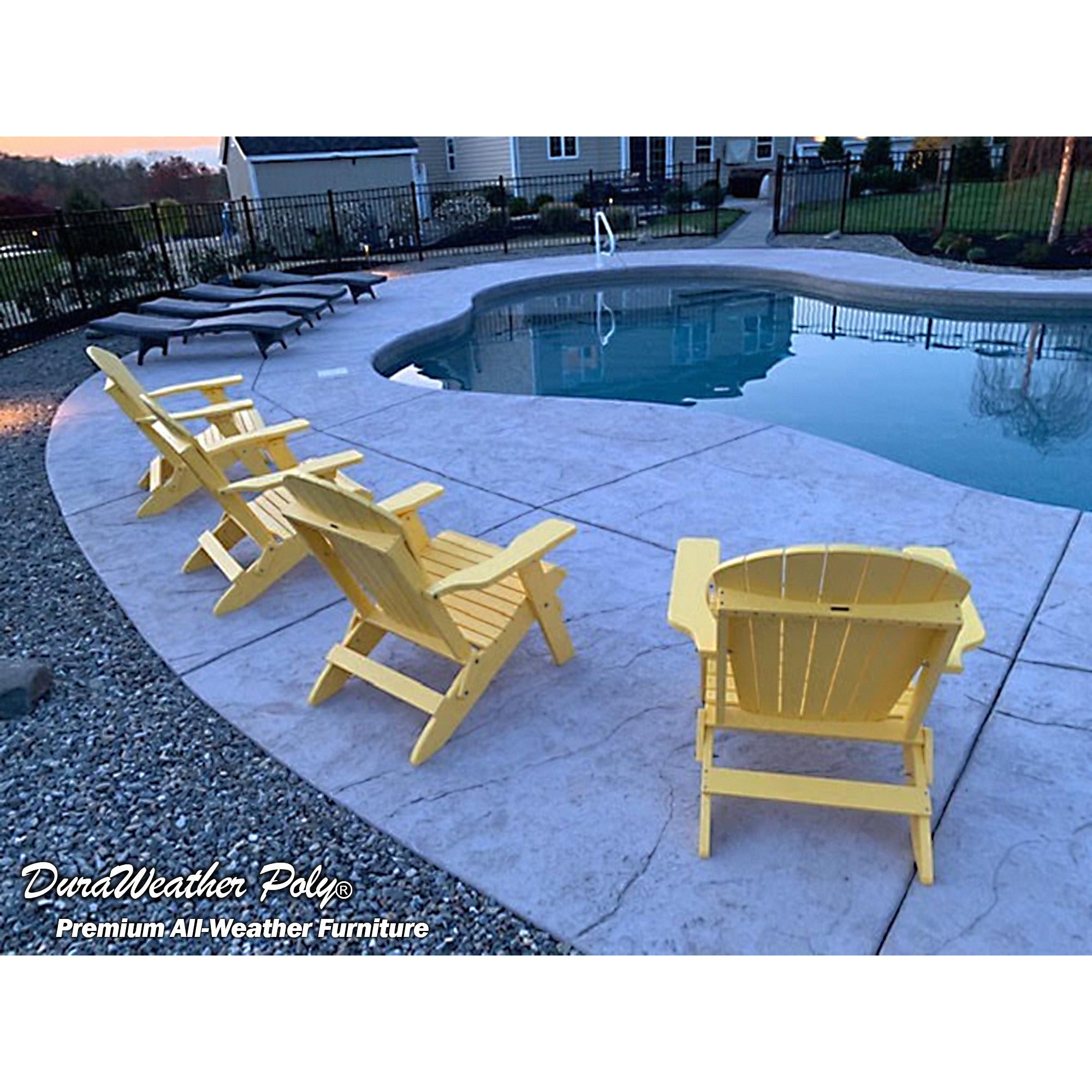 Set of 2 Folding Adirondack Chairs King Size + 1 Folding Side Table With Removable Tray