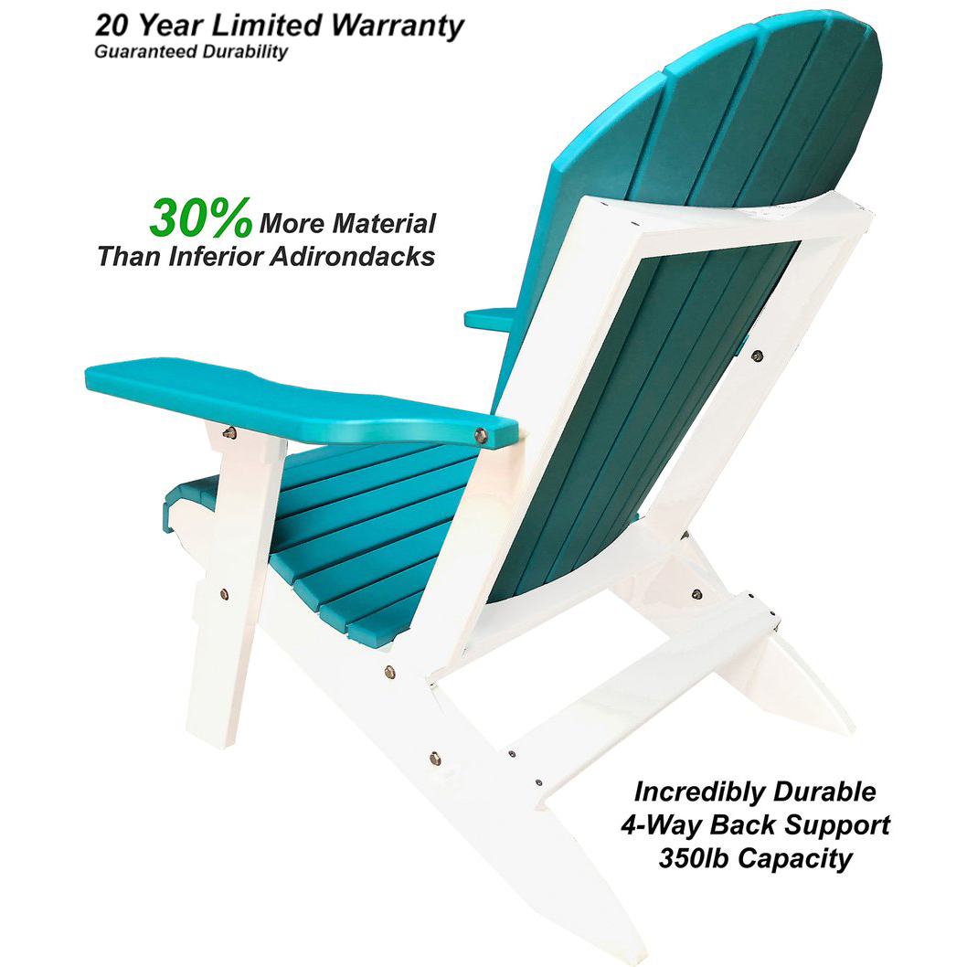 DuraWeather Poly® King Size Folding Adirondack Chair