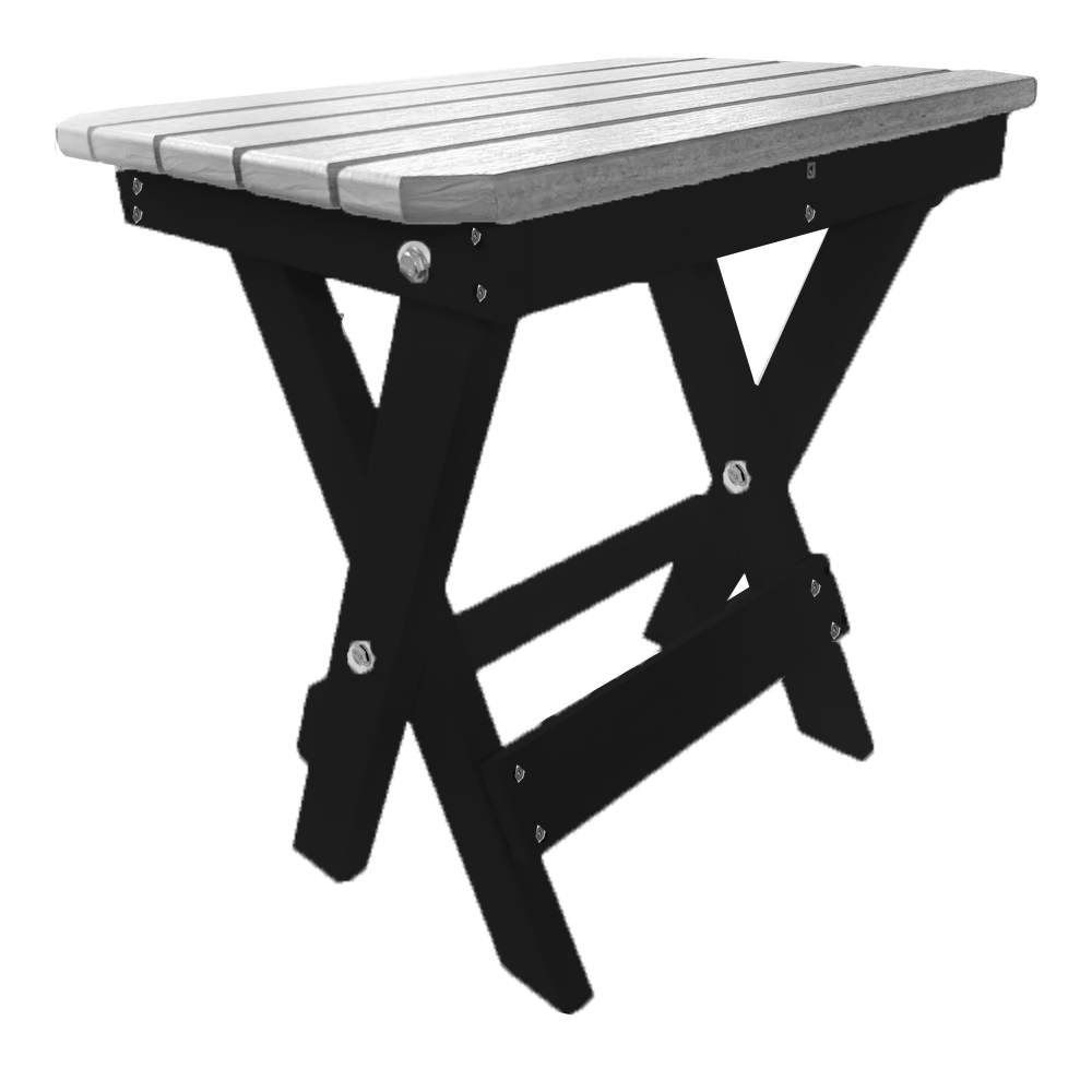 Folding Side Table w/ Removable Serving Tray - Ships Fully Assembled