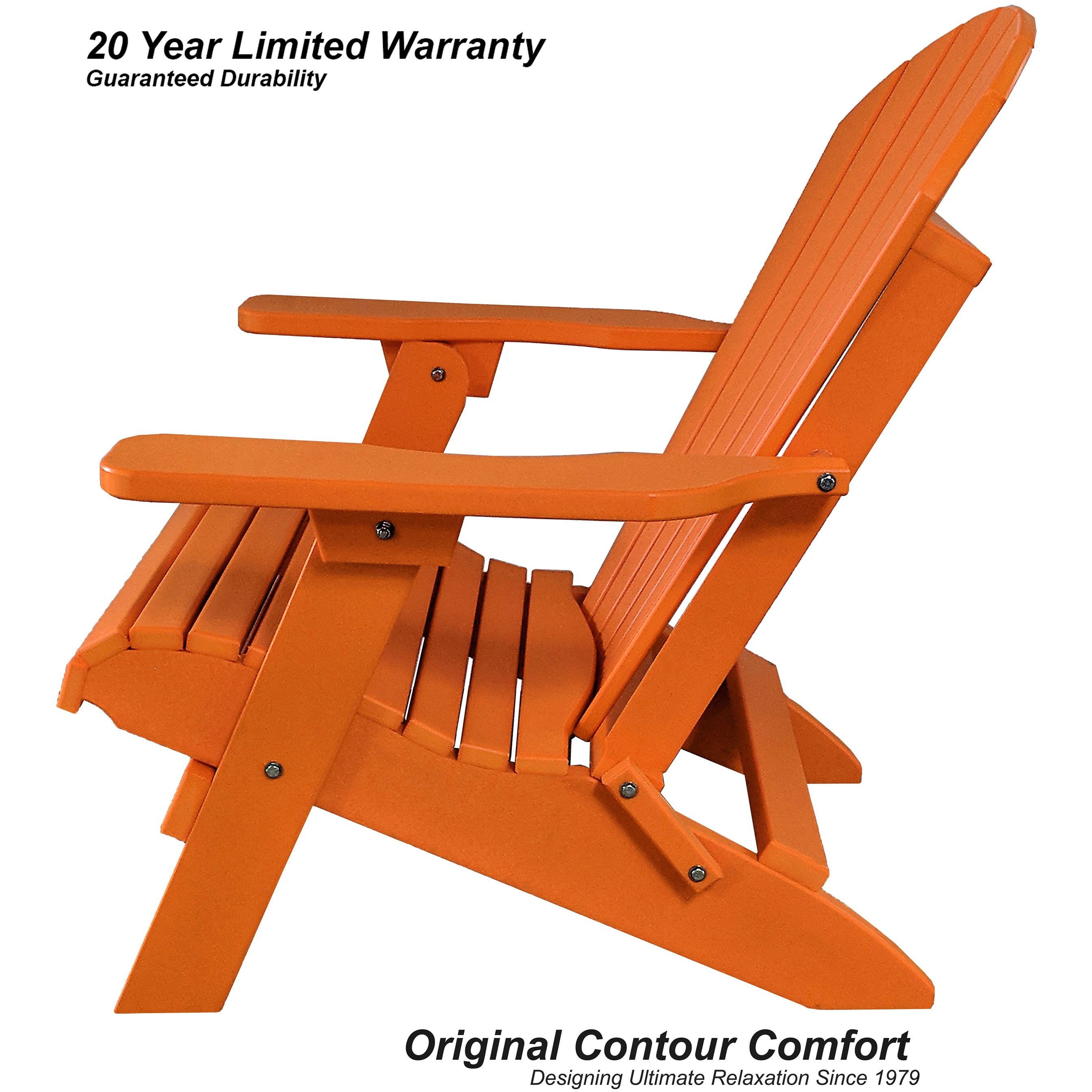 Folding Adirondack Chairs Set of 4 King-Size