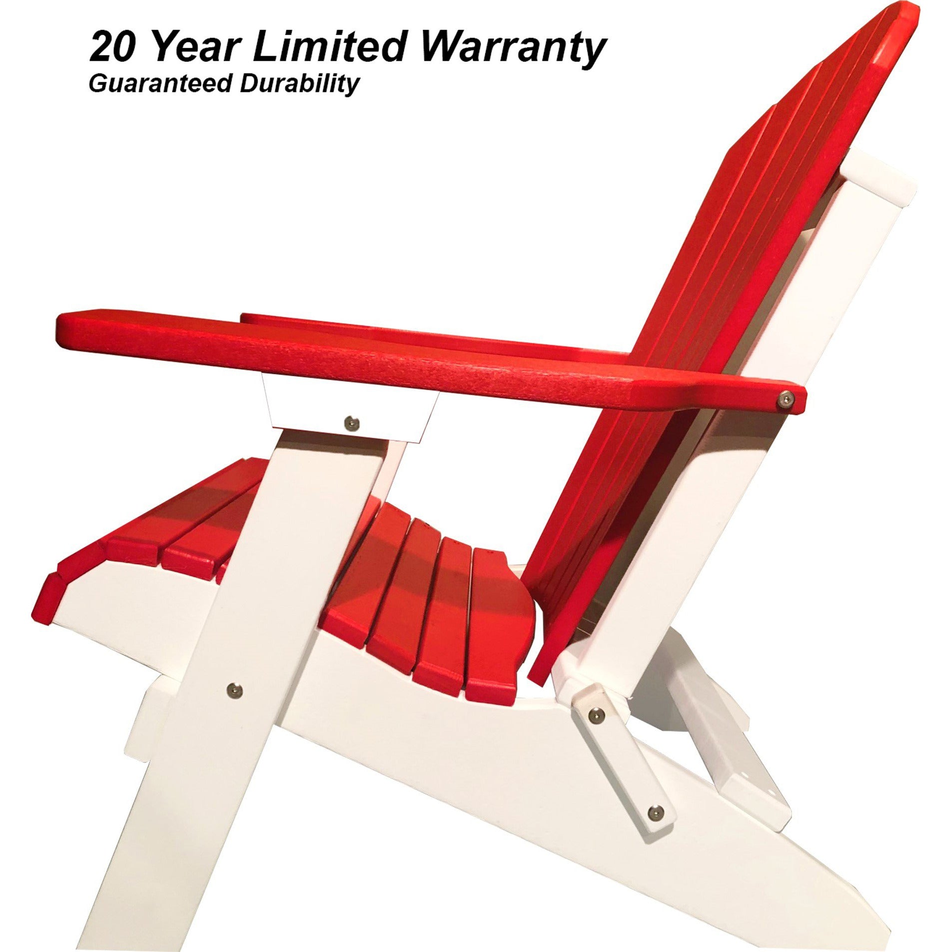 King Size Folding Adirondack Chair - Exclusive Wood Grain Poly