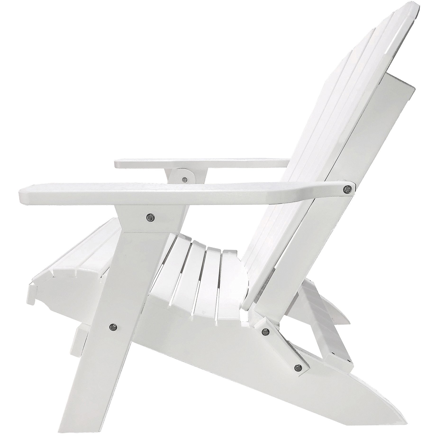 Set of 2 Folding Adirondack Chairs King Size + 1 Folding Side Table With Removable Tray