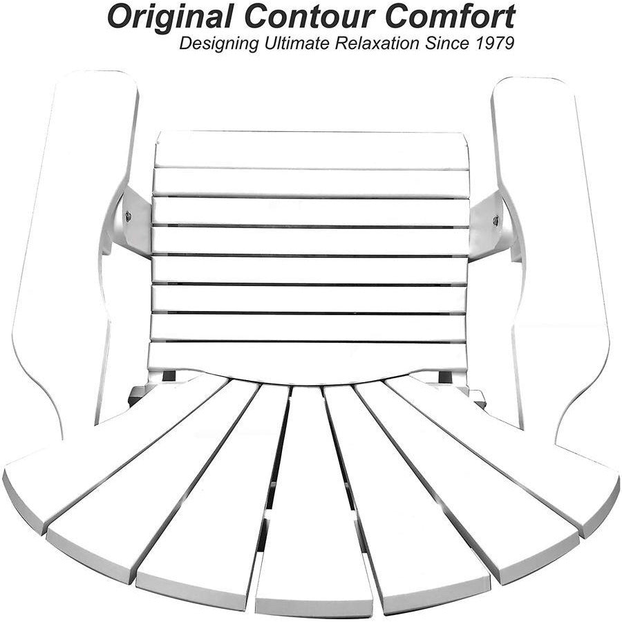 Set of 2 Folding Adirondack Chairs King Size + 1 Folding Side Table With Removable Tray
